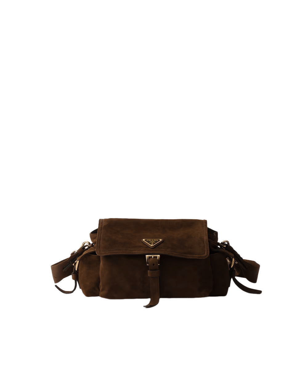 Prada PRADA Explore Med Cocoa Brown Suede Shoulder Bag New Size ONE SIZE - 1 Thumbnail
