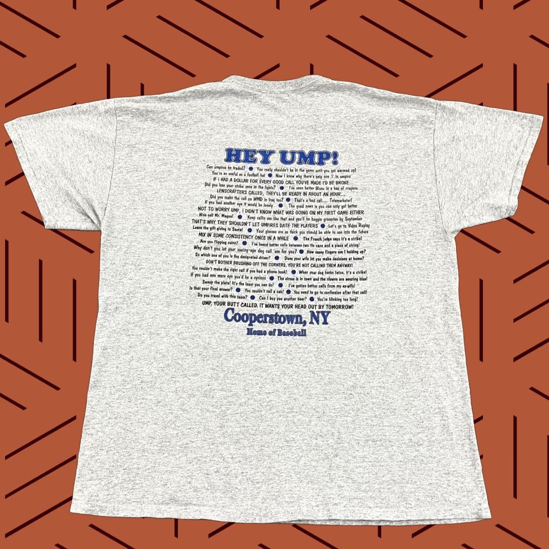 Vintage Baseball Shirt Mens L/XL Travel Ball Baseball Dad Hey Ump Cooperstown Graphic Shirt Size US L / EU 52-54 / 3 - 1 Thumbnail
