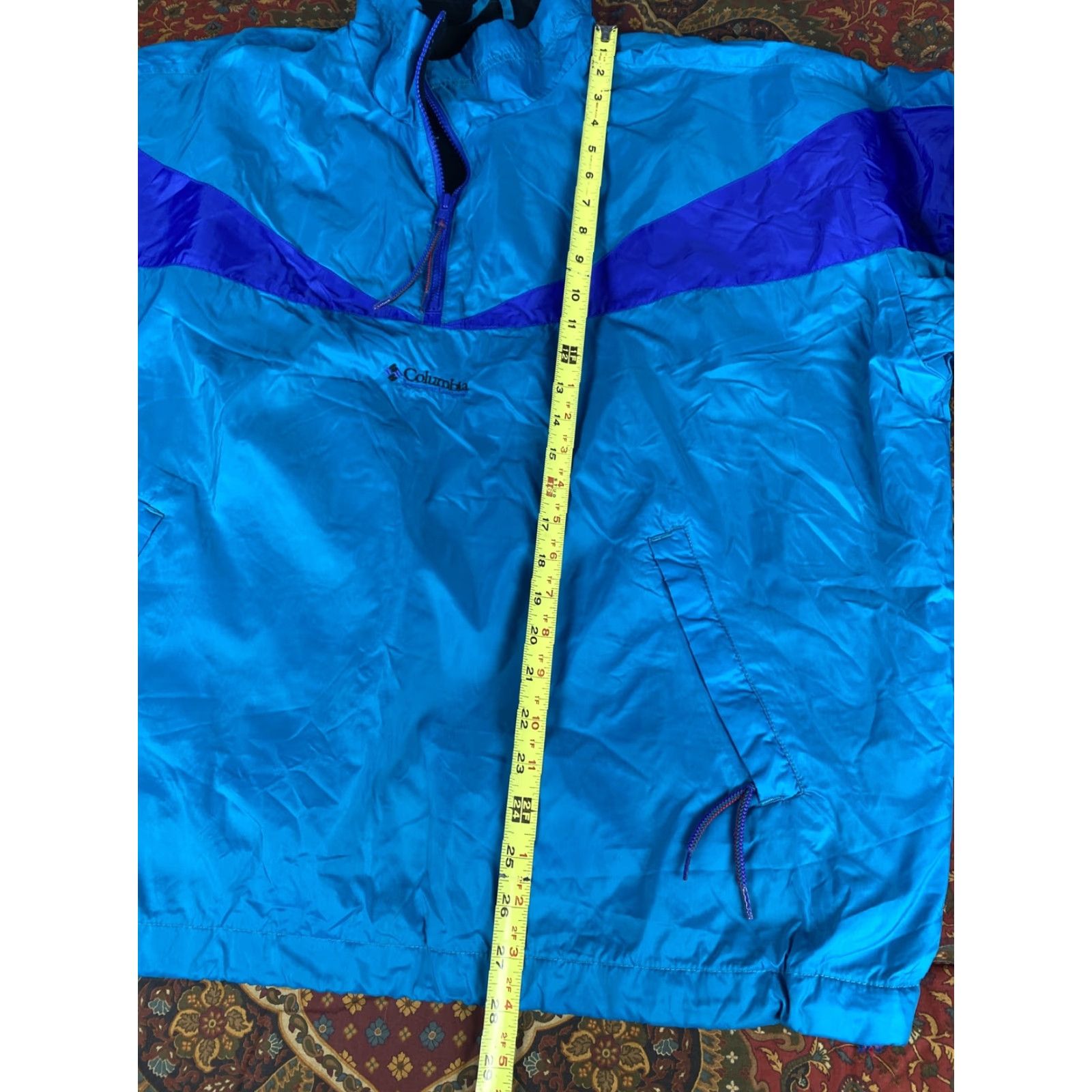 Vintage VINTAGE Columbia Sportswear Anorak 1/4 Zip Jacket Windbreaker XL Blue 90s Mens Size US XL / EU 56 / 4 - 4 Thumbnail