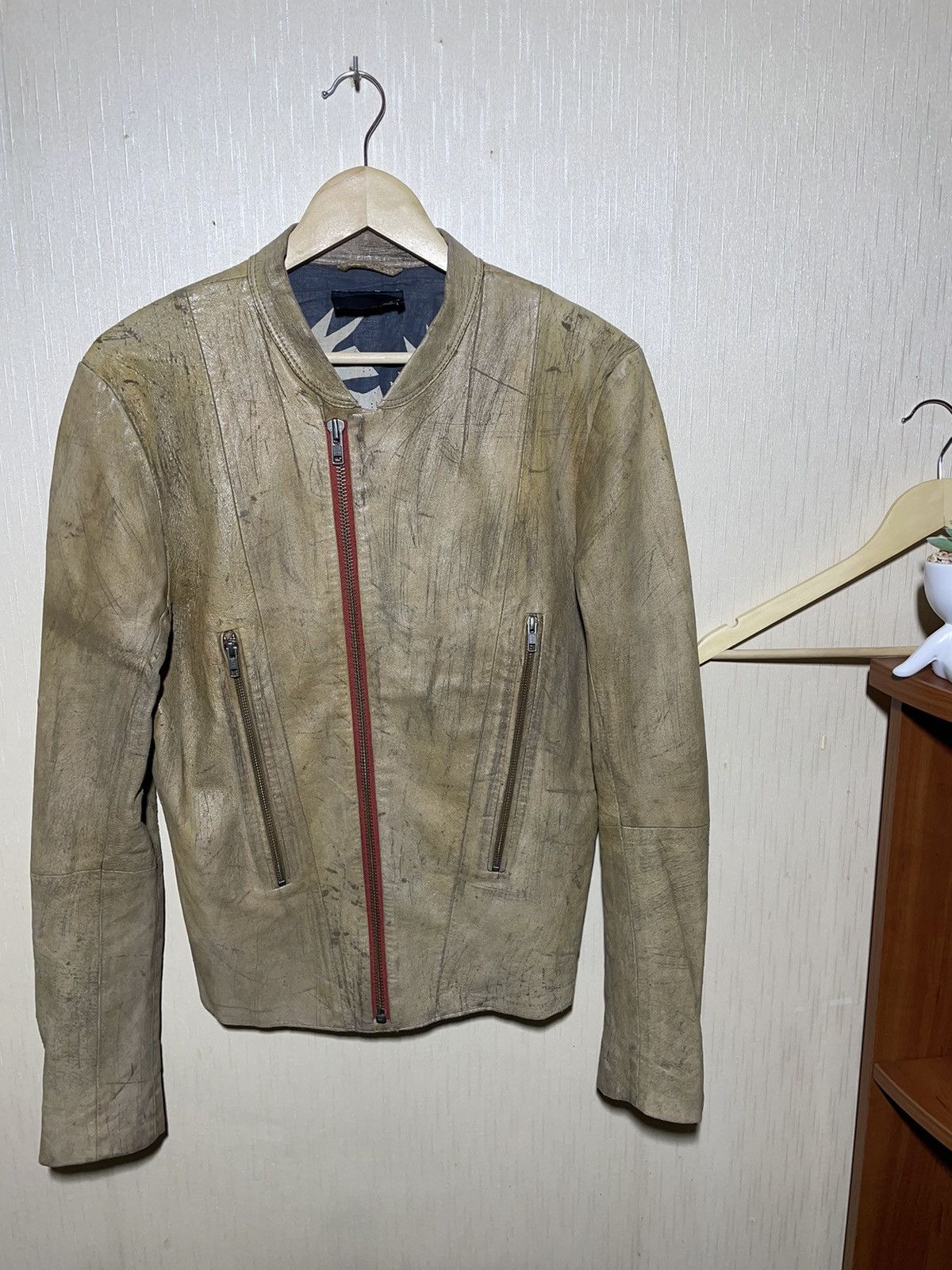 Designer × Diesel Black Gold × Japanese Brand Diesel Black Gold rare leather biker jacket Size US S / EU 44-46 / 1 - 1 Thumbnail