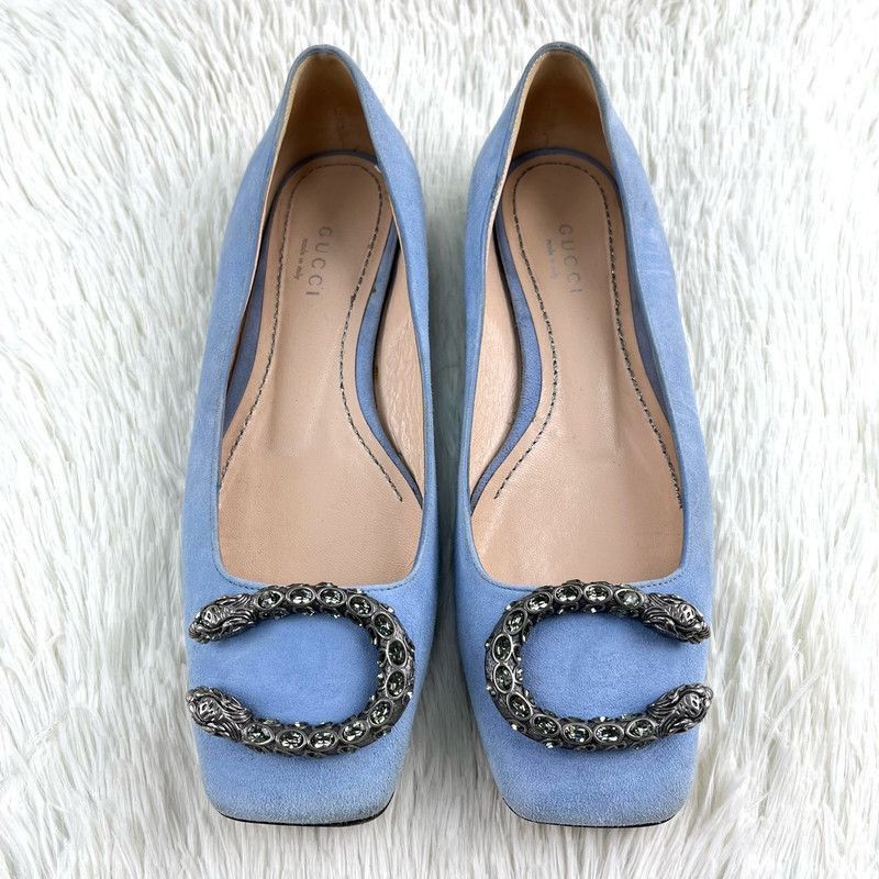 Gucci Gucci Stylish Flat Shoes for Women in Blue -2508 Size US 5 / IT 35 - 2 Thumbnail