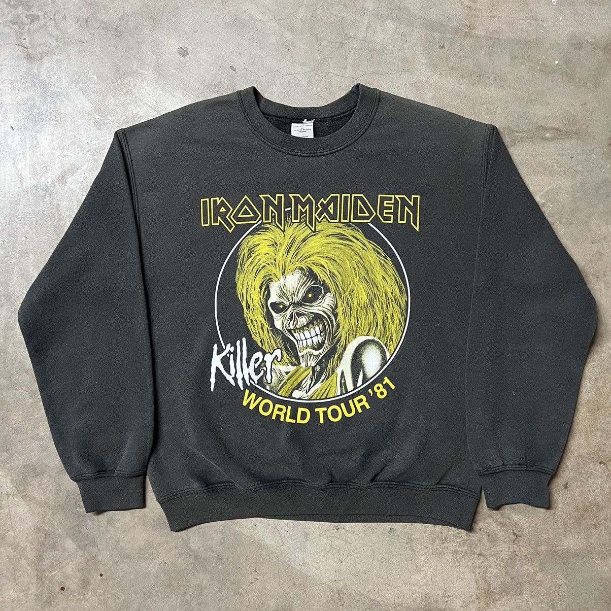 Band Tees × Iron Maiden × Vintage Vintage 2000’s Iron Maiden Faded Metal Band Crewneck Sweater Size US M / EU 48-50 / 2 - 1 Thumbnail