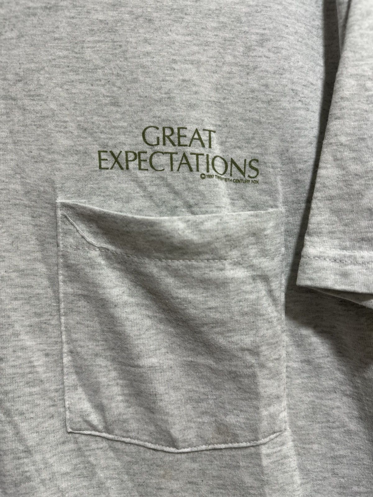 Fruit Of The Loom × Vintage Vintage Great Expactatios Pocket Tee Size US L / EU 52-54 / 3 - 2 Thumbnail
