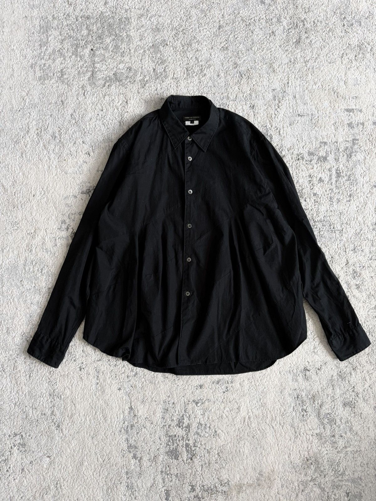 Comme des Garcons Homme Plus AD2019 Black Button Long Sleeve Shirt Size US S / EU 44-46 / 1 - 1 Thumbnail