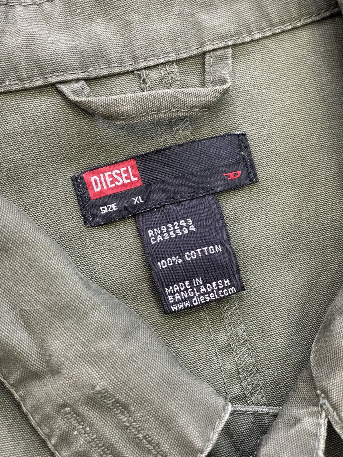 Diesel Rare canvas military jacket Diesel hype y2k japanese jacket Size US XL / EU 56 / 4 - 7 Thumbnail