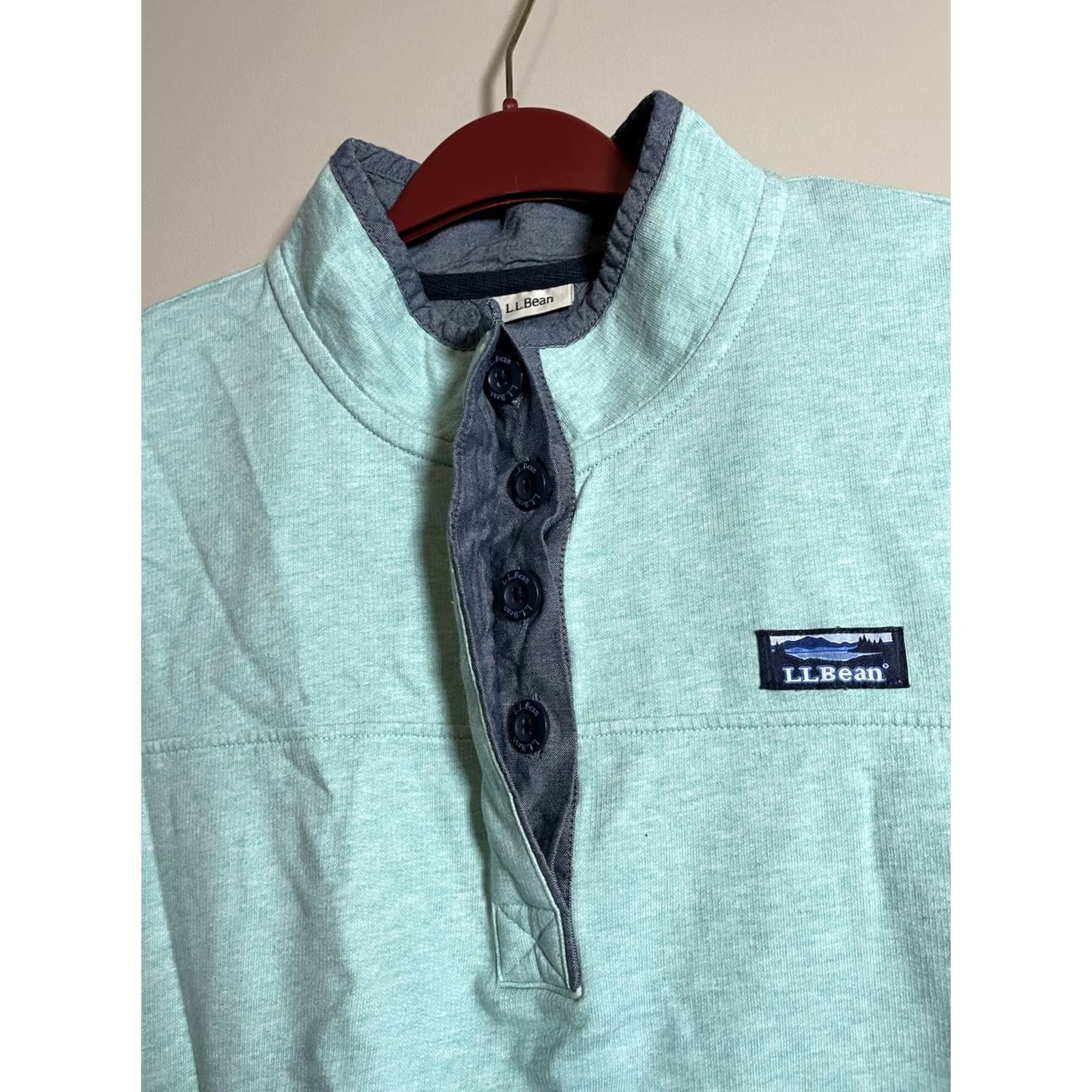 Vintage L.L. Bean Sweater Pullover Knit Button Long Sleeve Casual Women XL Blue Pullover Knit Button Size XL / US 12-14 / IT 48-50 - 3 Thumbnail