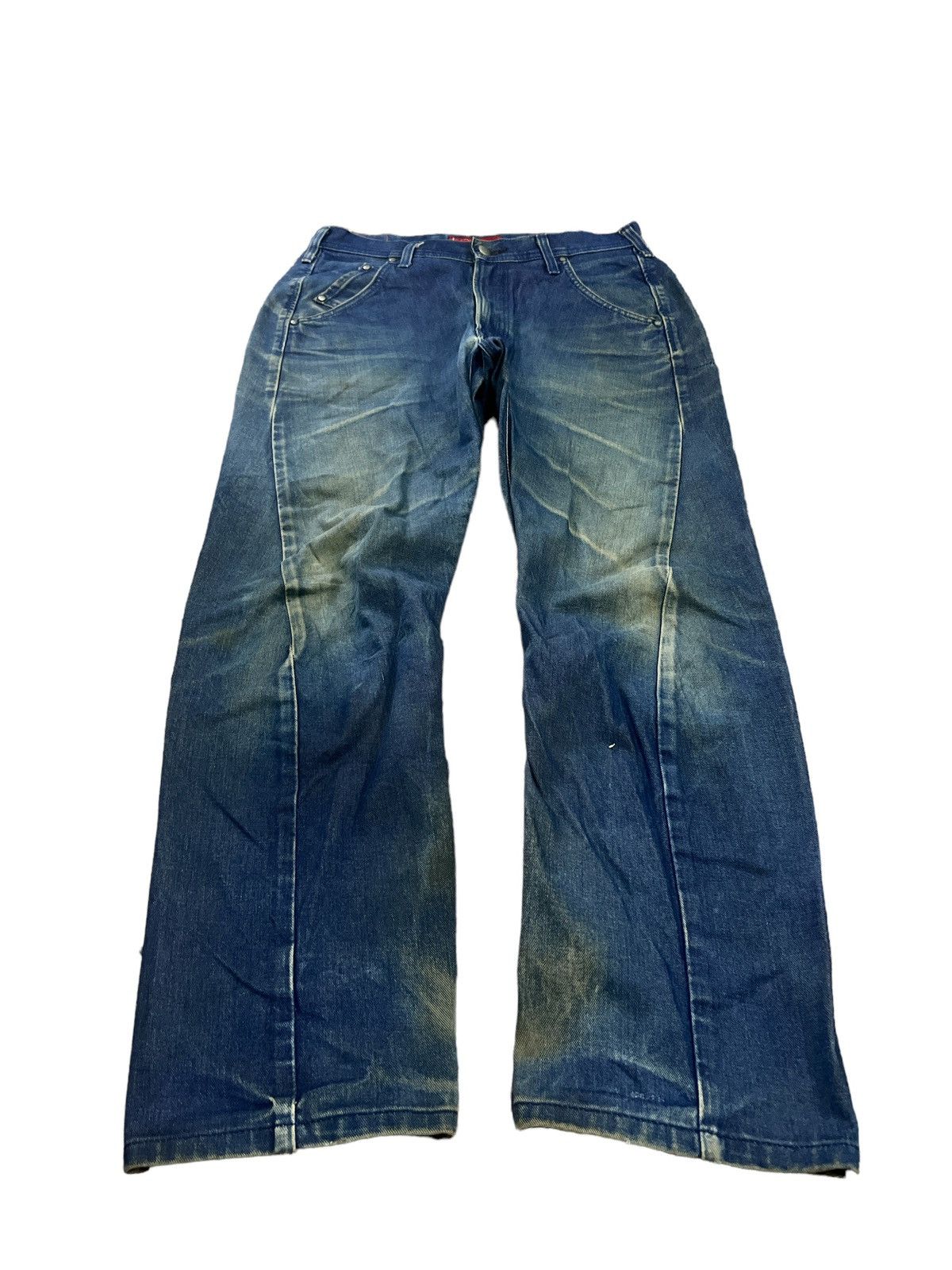 Hysteric Glamour HOT🔥EDWIN E FUNCTION BLUE DISTRESSED DENIM PANT Size US 30 / EU 46 - 2 Thumbnail