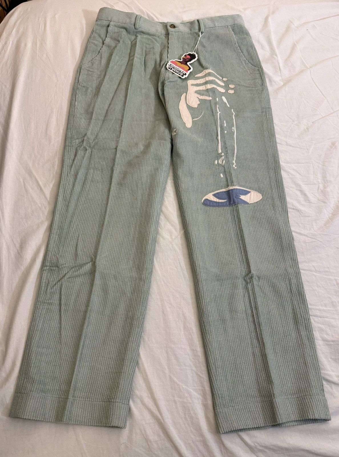 KidSuper KidSuper Jazz Club Corduroy Pants Teal L Size US 34 / EU 50 - 1 Thumbnail