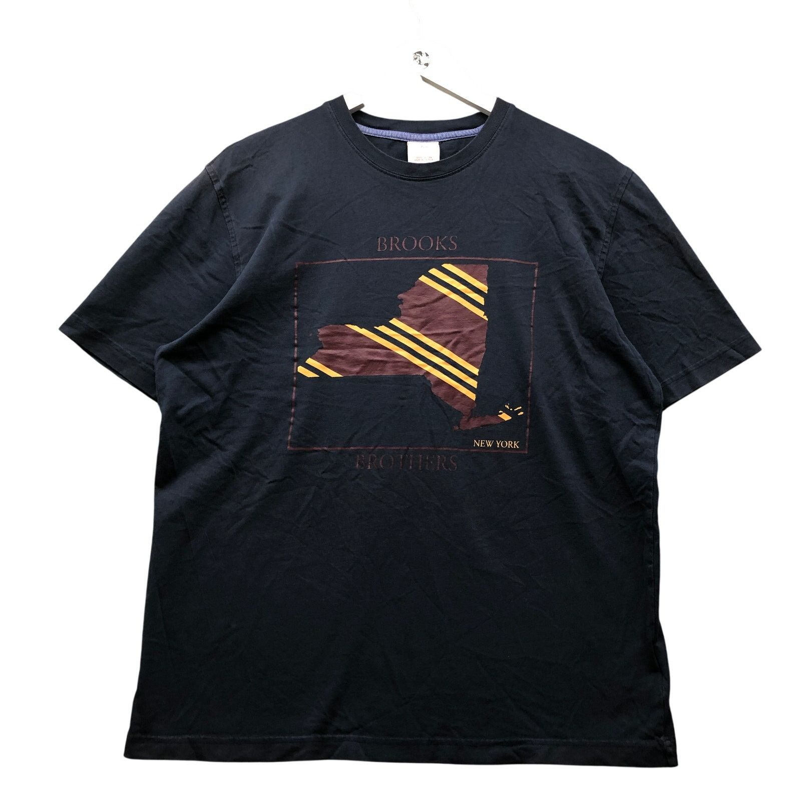 Brooks Brothers Brooks Brothers New York T-Shirt Men Large Short Sleeve Navy Size US L / EU 52-54 / 3 - 1 Thumbnail