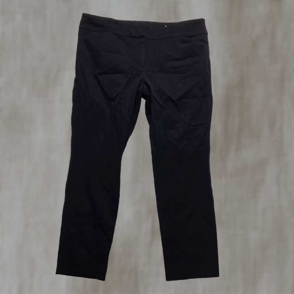 Ann Taylor Ann Taylor Pants Loft Curvy Skinny Ankle Solid Black Adult Women's 14 Size 36" / US 14 / IT 50 - 1 Thumbnail