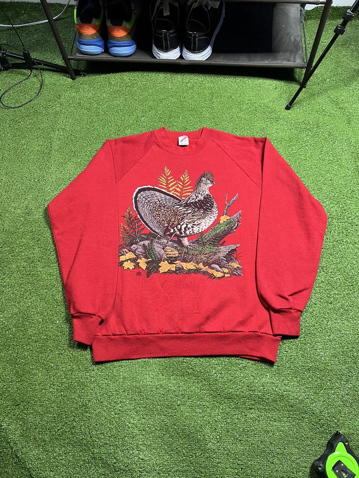 Vintage vintage red nature animal chicken made in usa crewneck Size US L / EU 52-54 / 3 - 1 Preview