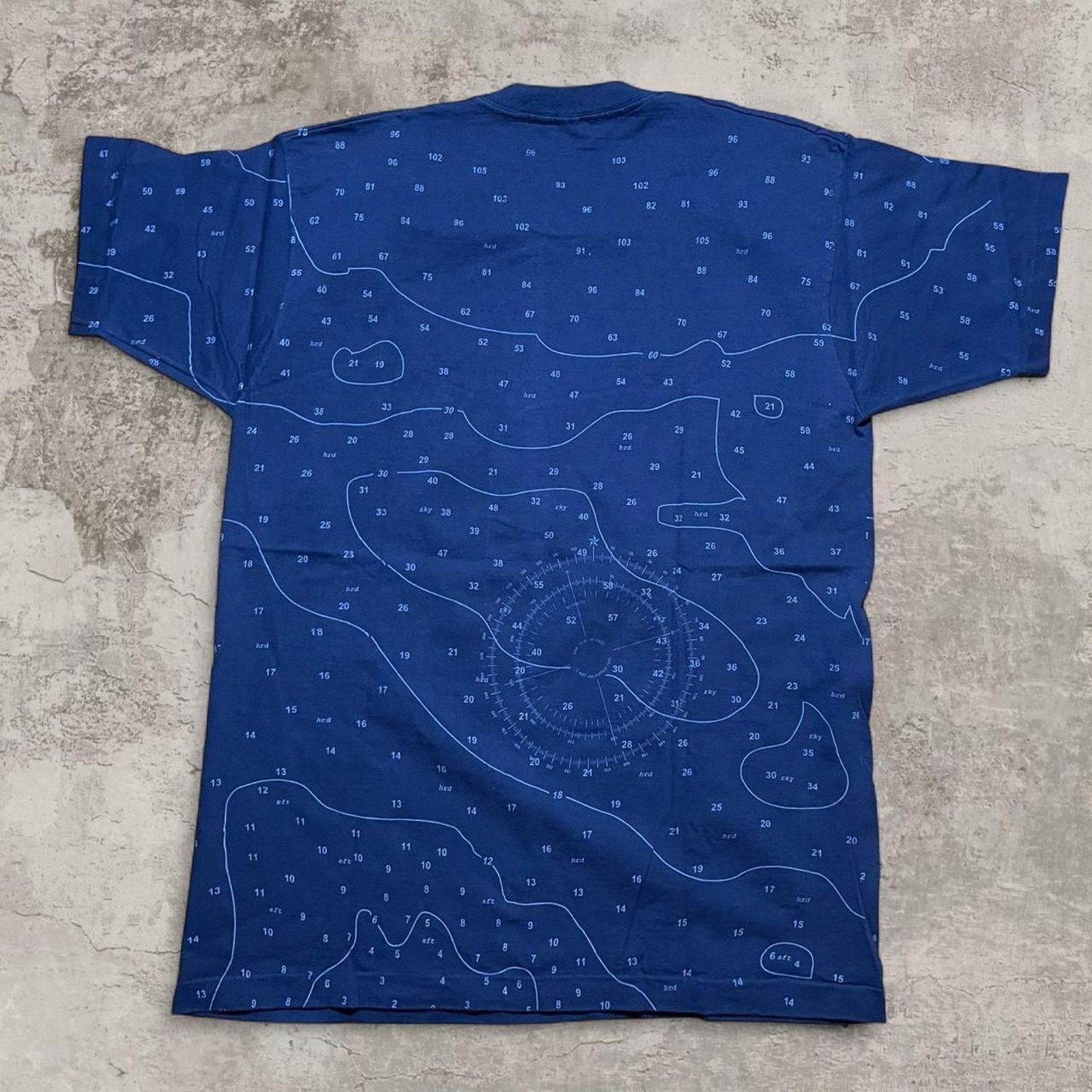 Fruit Of The Loom 90s single stitch Navy blue sailboat aop graphic tee XL Size US XL / EU 56 / 4 - 4 Thumbnail