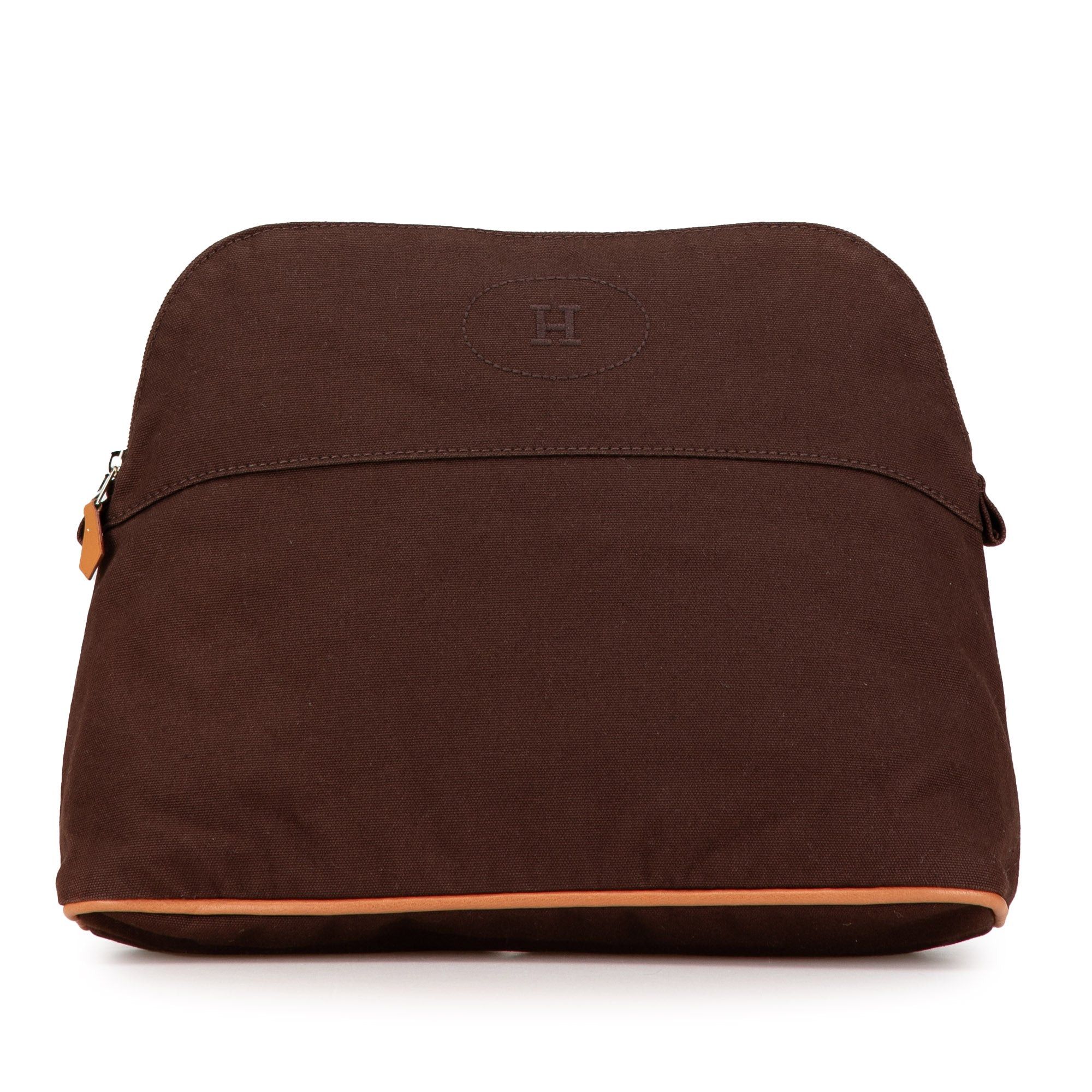 Hermès Toile Bolide Travel Kit GM Brown