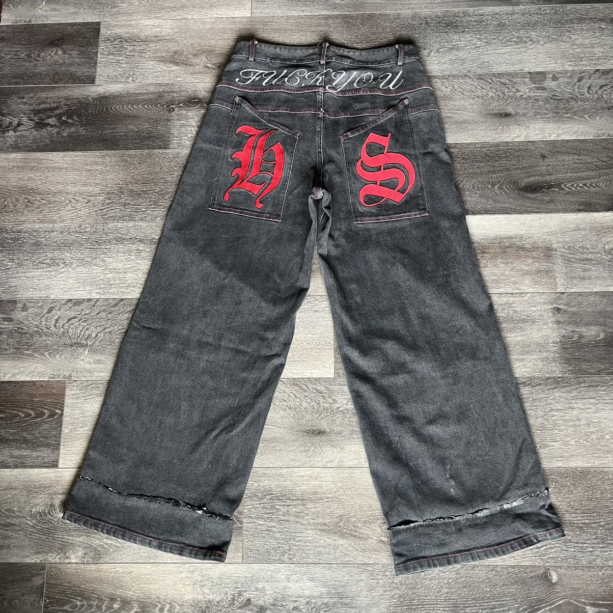 パンツ archive fuck jeans gimmick buggy pants Fucking Awesome Baggy Denim Trousers - Illuminate | Garmentory