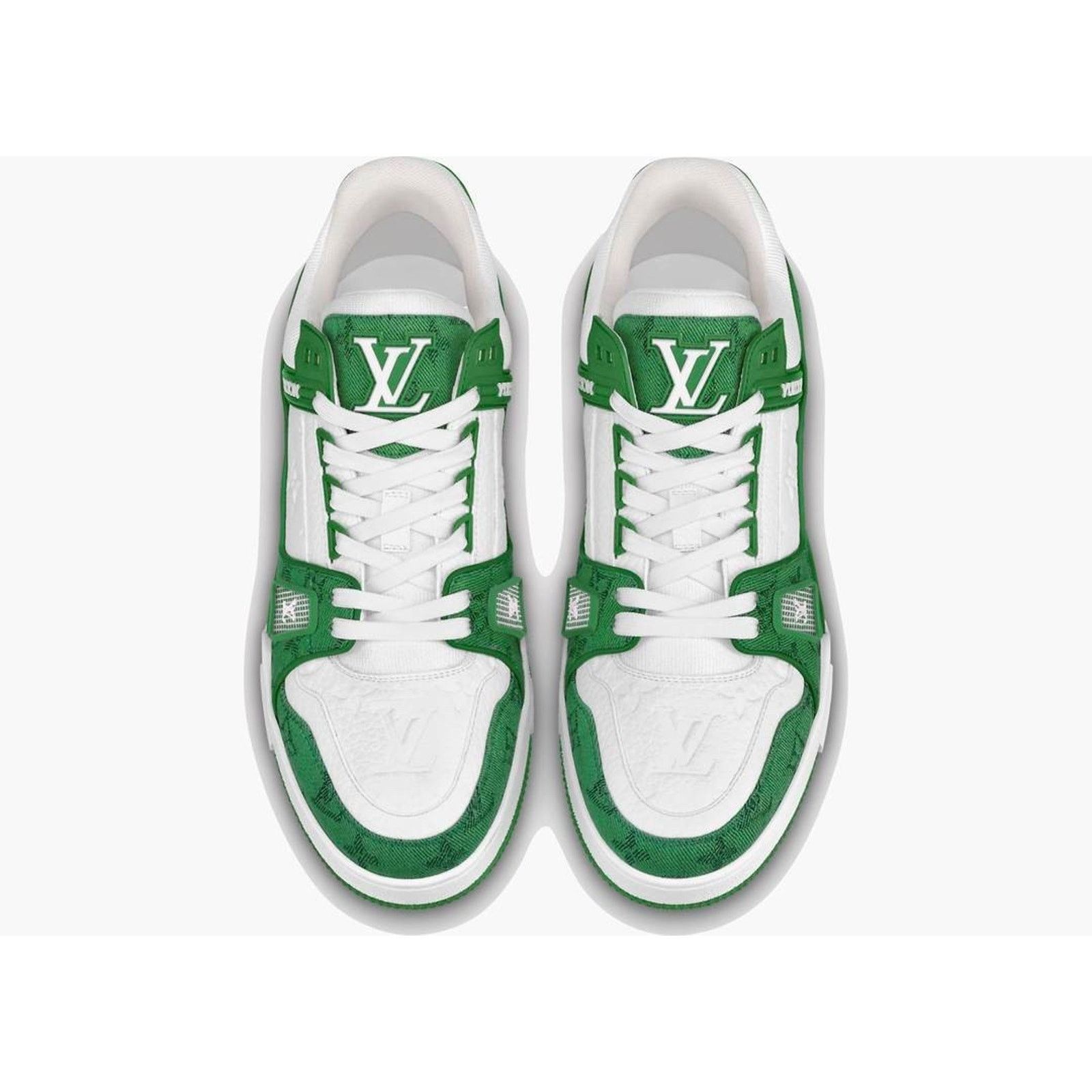 Louis Vuitton Louis Vuitton Green Denim White Empreinte Low Top Trainer Size US 10 / EU 43 - 8 Thumbnail