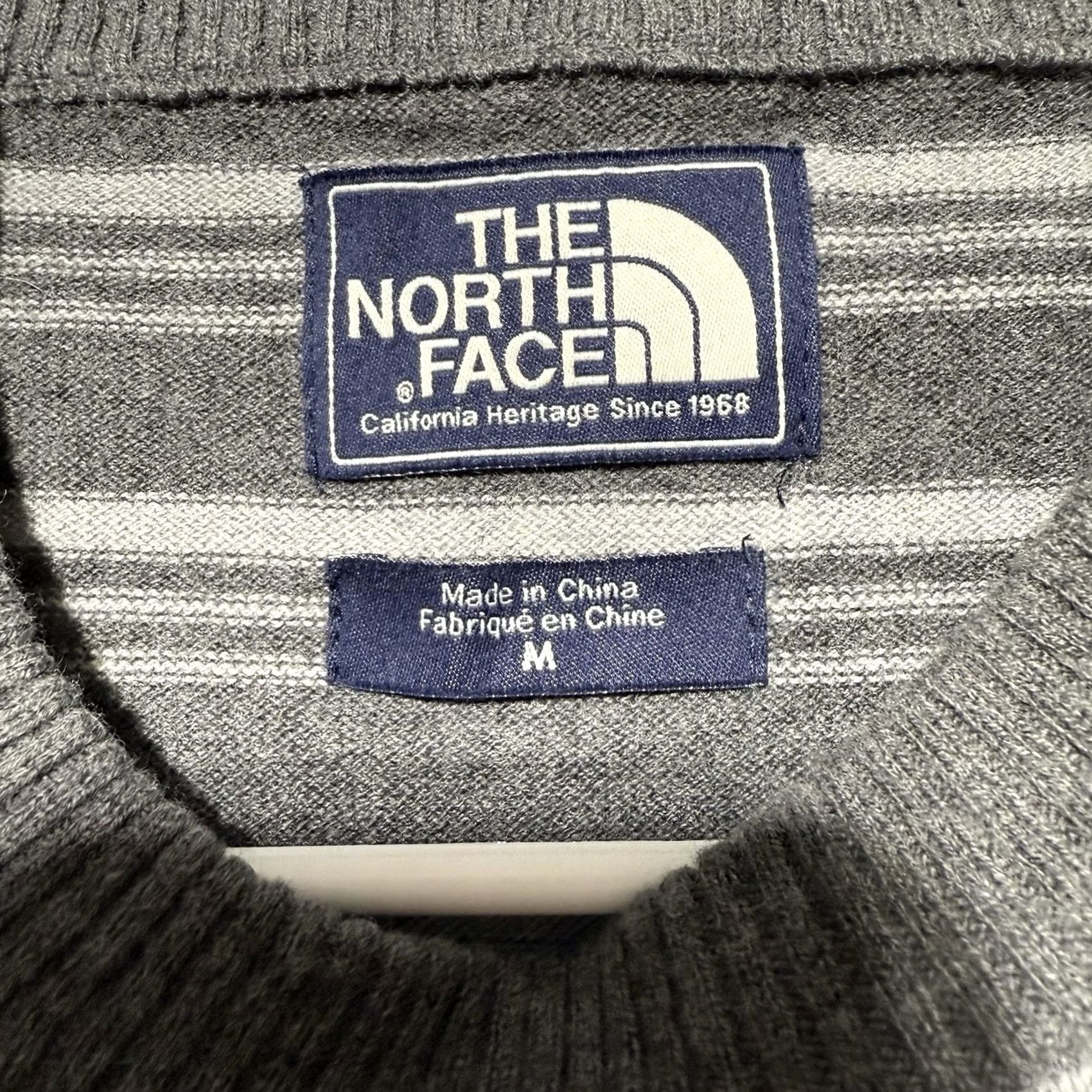 The North Face The North Face Sweater Mens Gray Striped Crew Neck Cotton Blend M LS Size M Crewneck Men Size US M / EU 48-50 / 2 - 4 Thumbnail