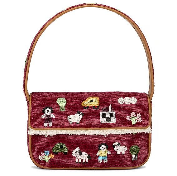 Staud Staud TOMMY Beaded Bag Folk Town Original Price $325 Size ONE SIZE - 1 Thumbnail