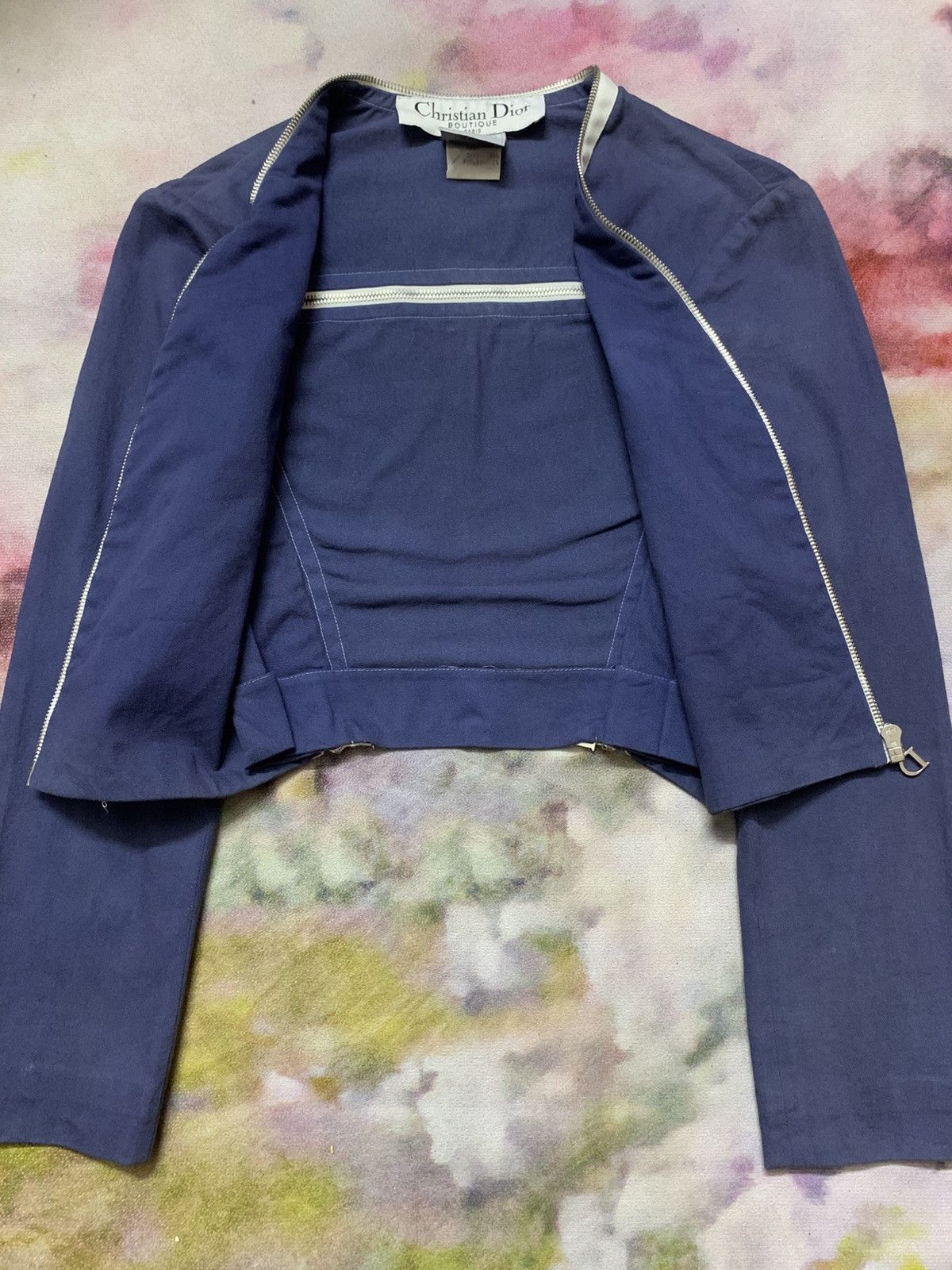 Christian Dior Monsieur SS2001 Runway Dior by Galliano Cropped Jacket Size XS / US 0-2 / IT 36-38 - 10 Thumbnail
