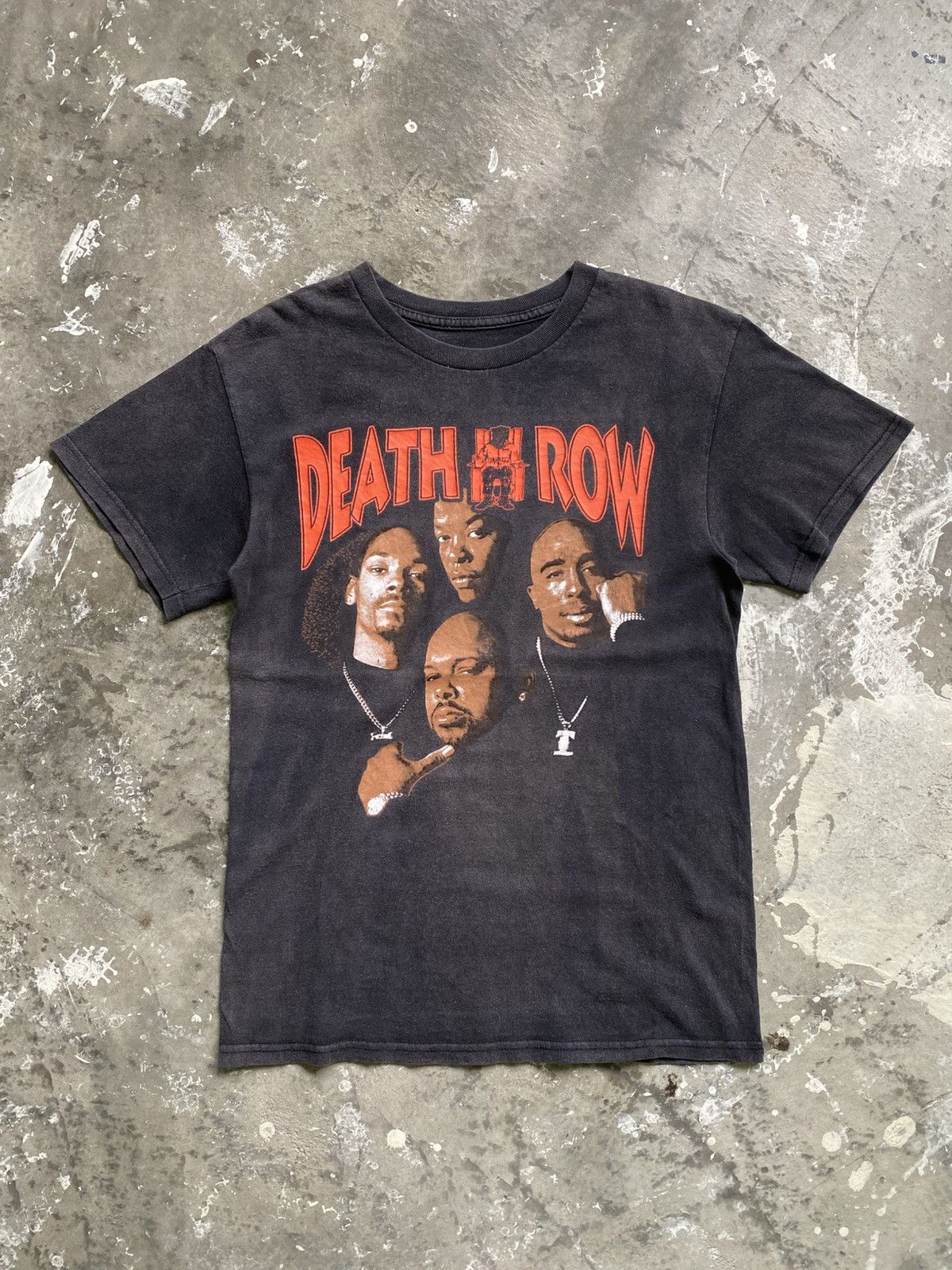 Death Row Records × Dr. Dre × Snoop Dogg Vintage Death Row Records Snoop Dogg Dr.Dre Plain Faded Tee Size US S / EU 44-46 / 1 - 1 Thumbnail