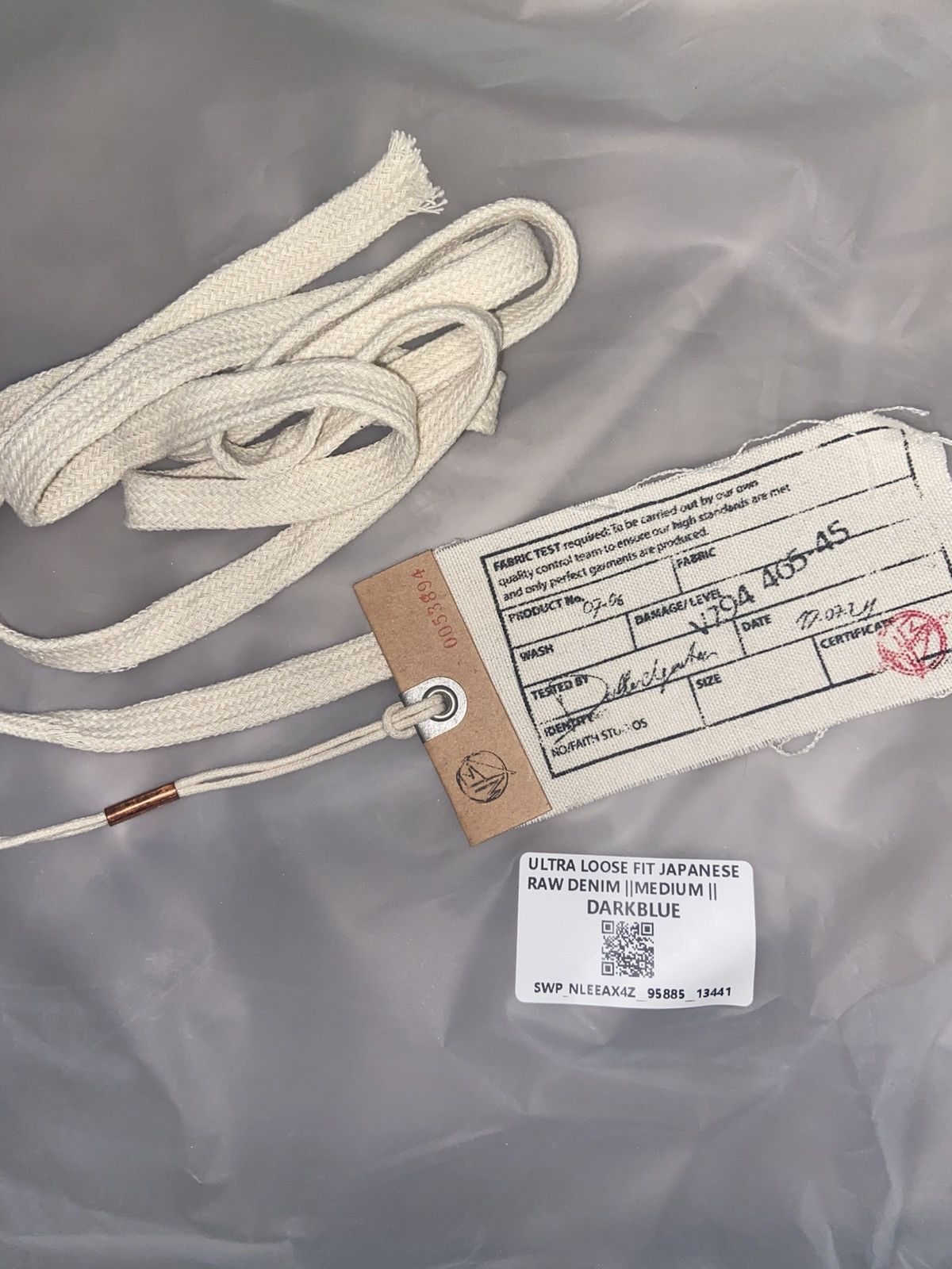No Faith Studios NFS Dark Blue Ultra Baggy Raw Denim Size US 32 / EU 48 - 5 Thumbnail