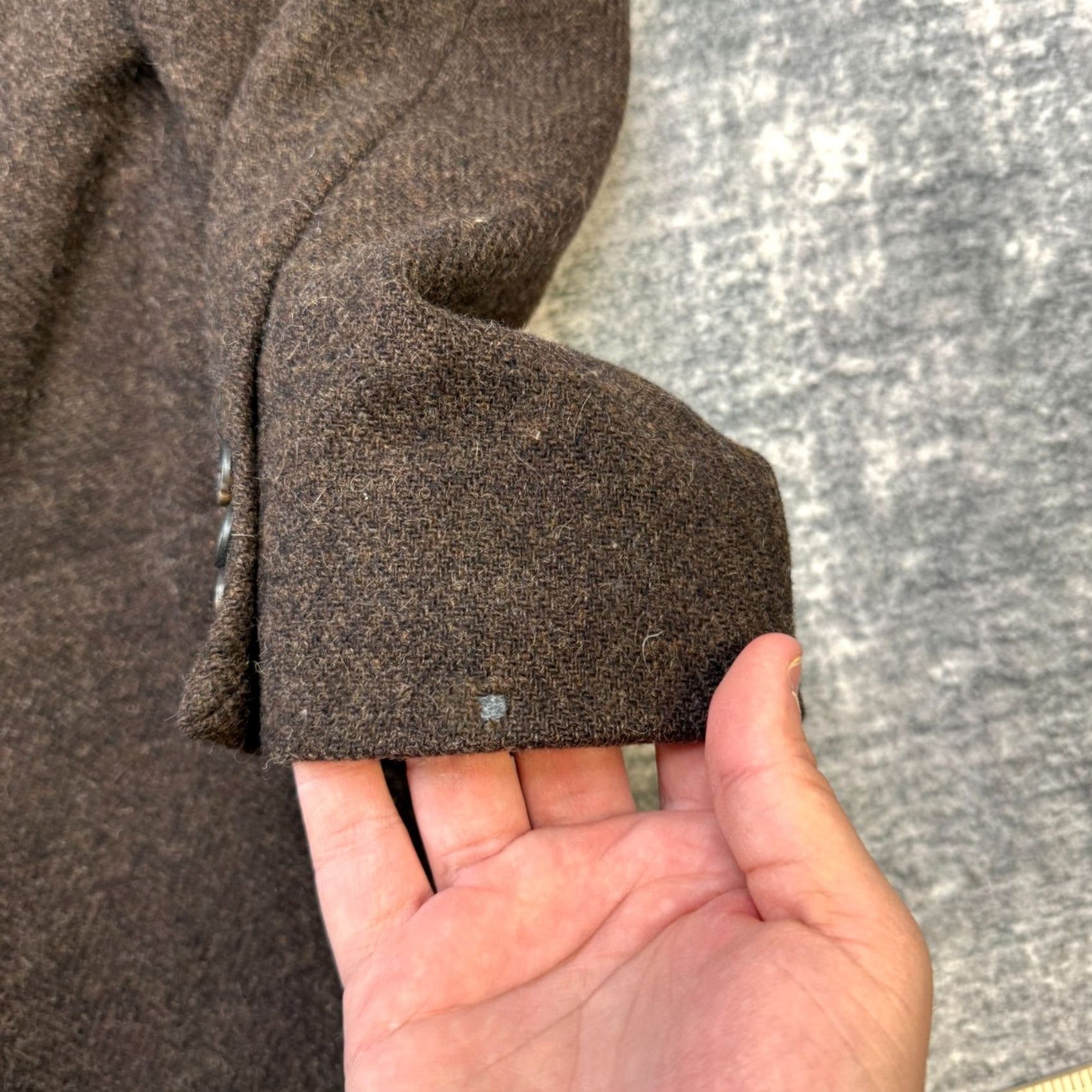 J.Crew J.CREW Blazer Jacket Mens L Brown Wool Notch Notch Three-Button Single-Breasted Old Money Style VTG Size 42R - 3 Thumbnail