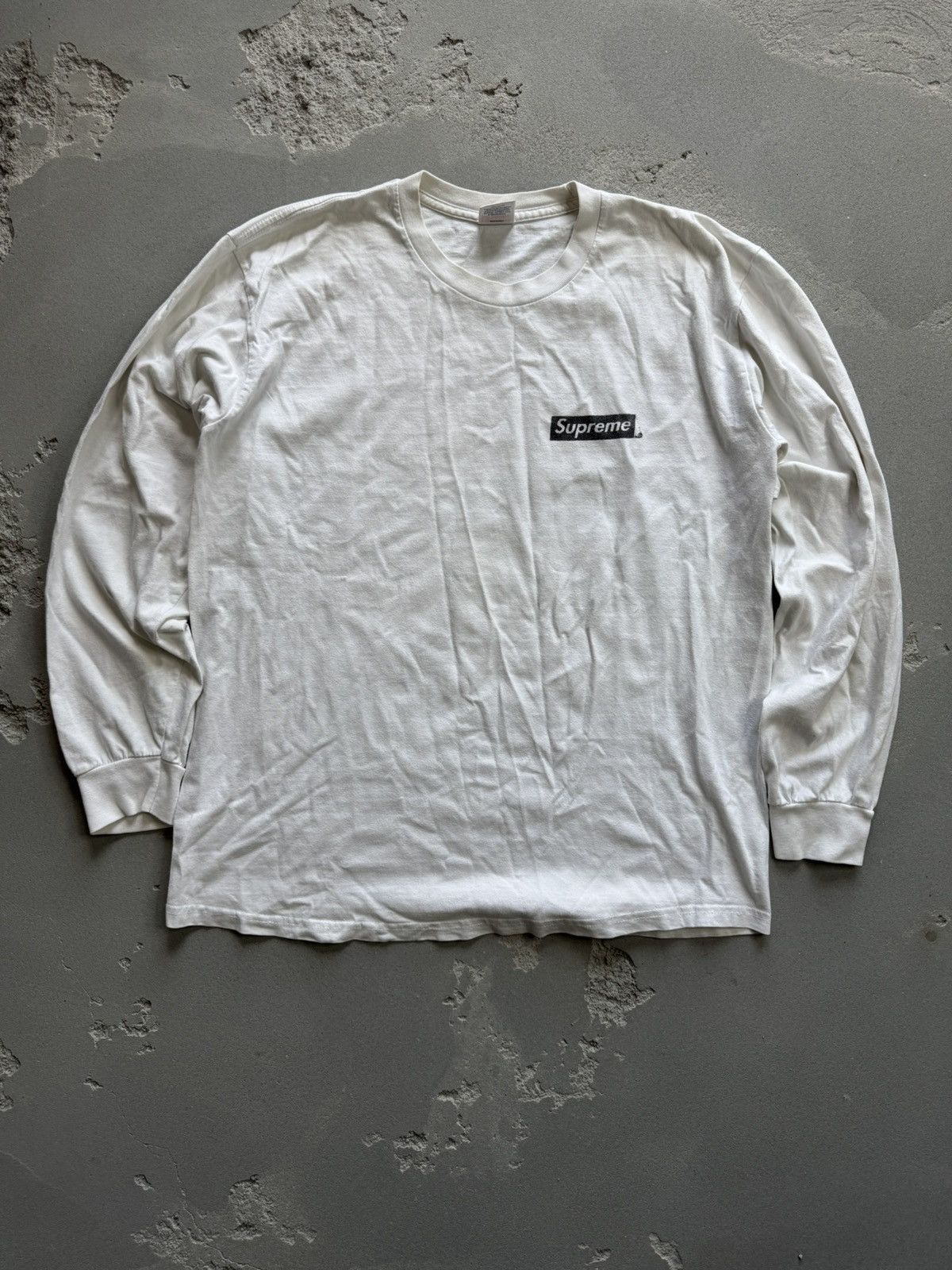 Supreme Supreme Longsleeve Box Logo White Tee Size US L / EU 52-54 / 3 - 3 Thumbnail