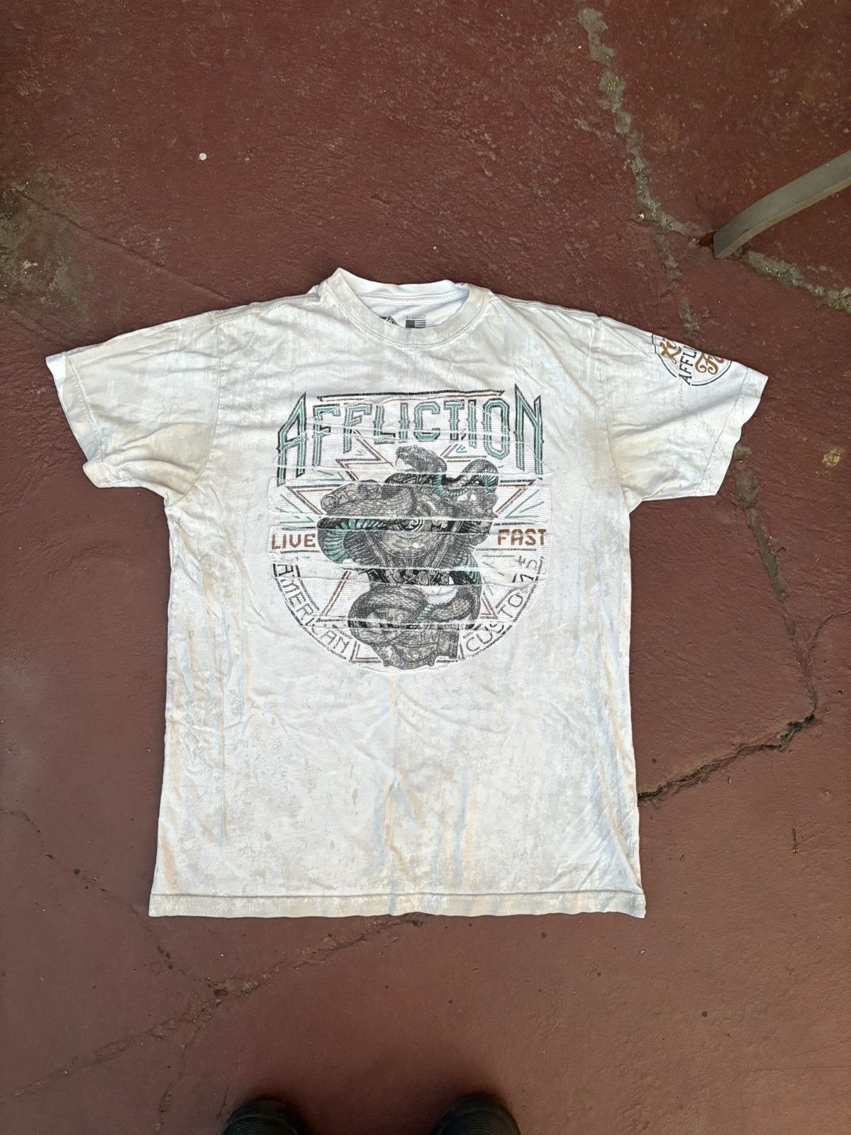 Affliction × Vintage Affliction ironsmiths double layer snake tee Size US XL / EU 56 / 4 - 1 Thumbnail
