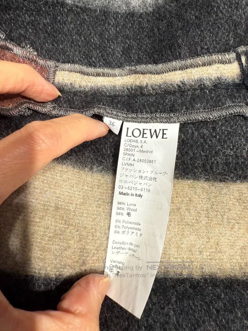 Loewe Loewe Striped wool coat Size XXS / US 00 / IT 34 - 9 Thumbnail
