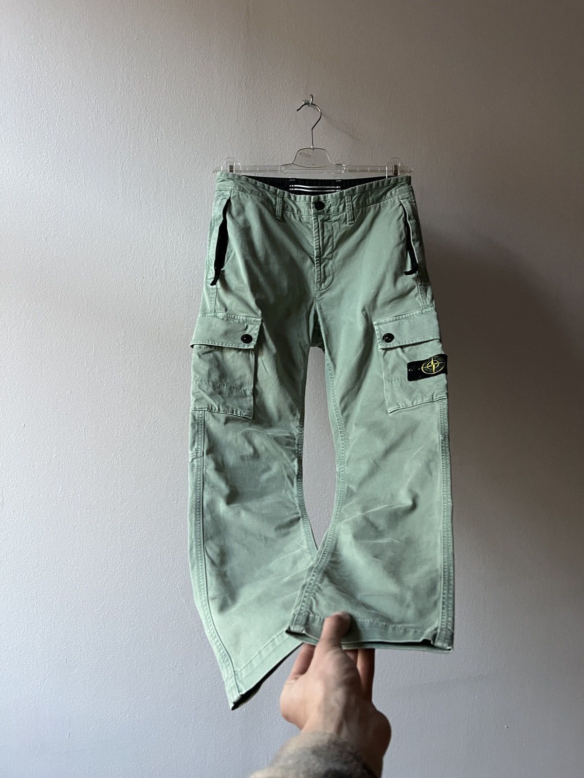 Stone Island Stone Island SL Blue Fade Out Cargo Pants Joggers Size US 30 / EU 46 - 2 Thumbnail