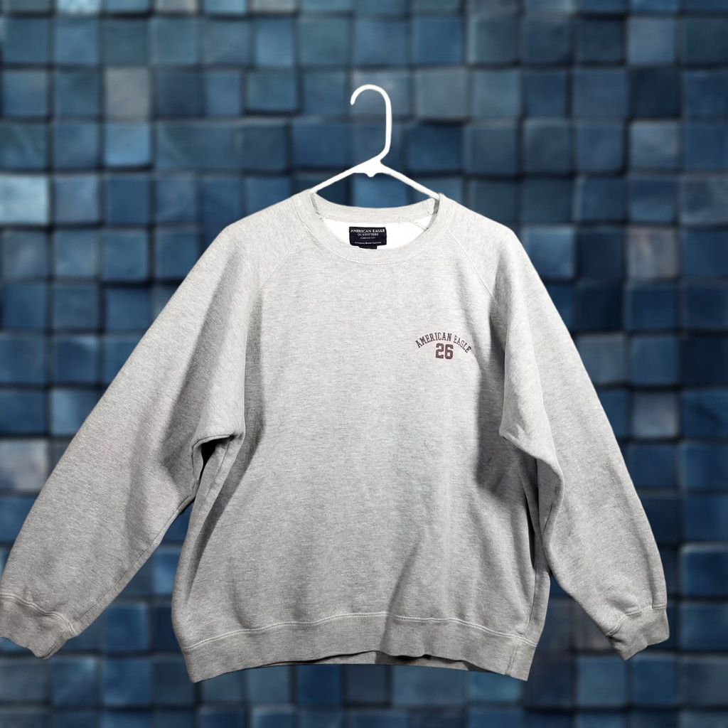 American Eagle Outfitters VINTAGE American Eagle Outfitters Sweatshirt Mens L Gray 26 Graphic Fleece Pullover Size US L / EU 52-54 / 3 - 1 Thumbnail