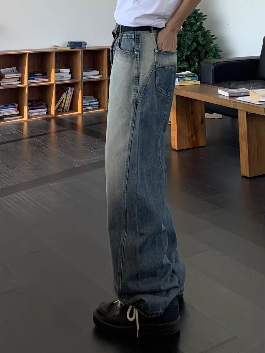 Japanese Brand × Jean baggy washed and distressed straight leg jeans Size US 34 / EU 50 - 2 Thumbnail