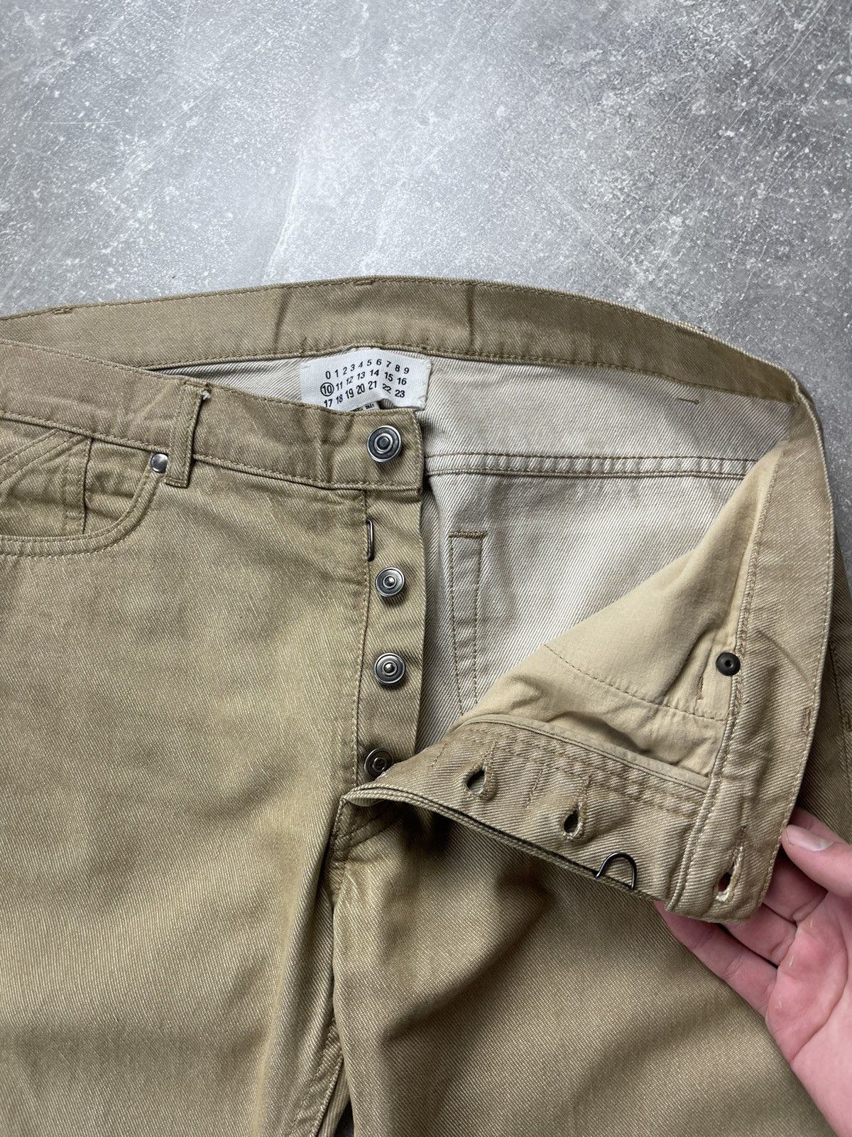 Maison Margiela Maison Martin Margiela Line 10 Beige Slim Denim Pants Size US 30 / EU 46 - 9 Thumbnail