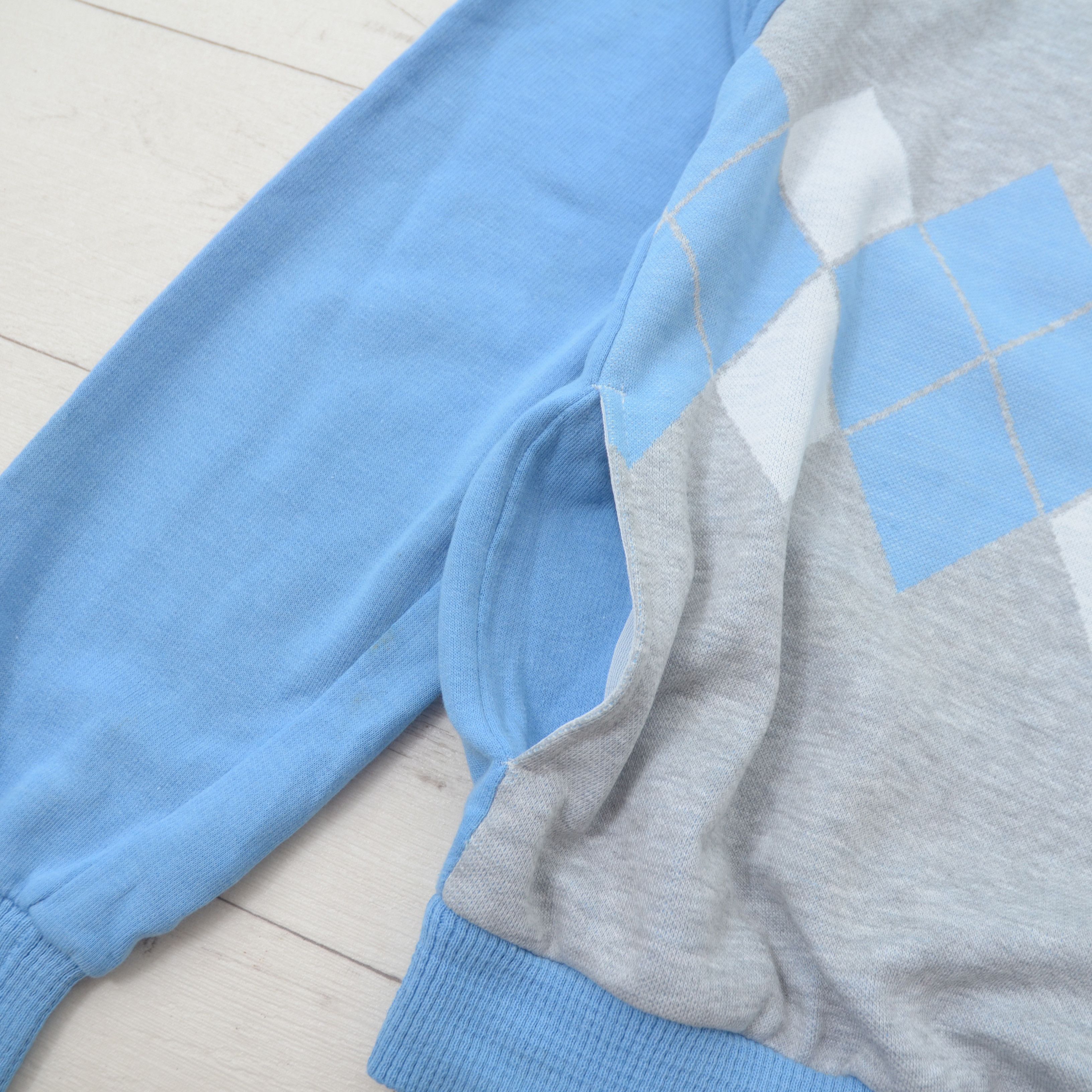 Adidas × Vintage Vintage 70-80's Adidas Ventex GREENWICH Diamond Sweatshirt Size US M / EU 48-50 / 2 - 6 Thumbnail