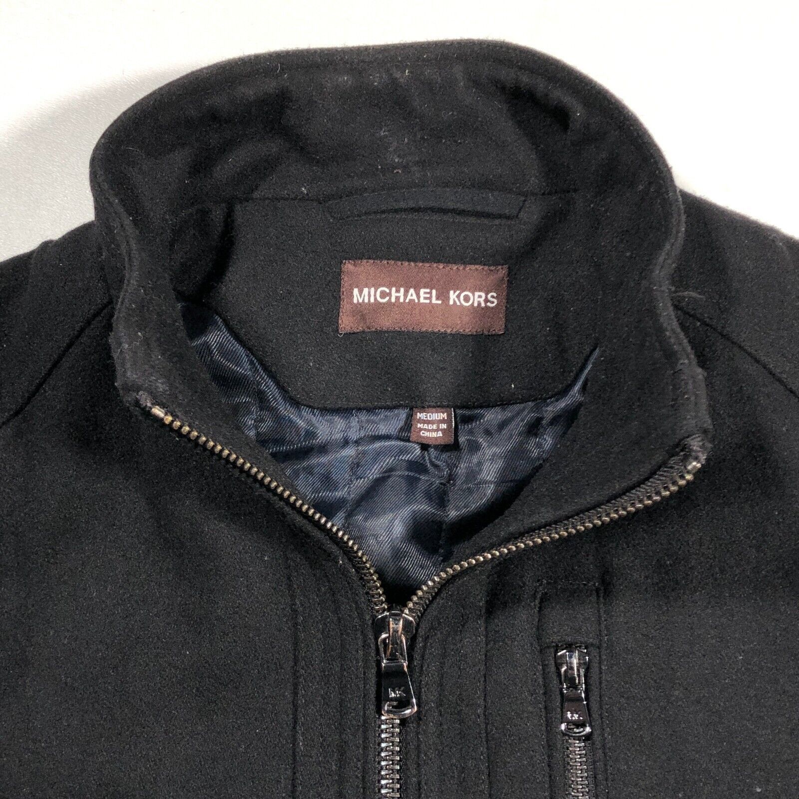 Michael Kors Michael Kors Wool Quilted Inside Full Zip Jacket Black Size US M / EU 48-50 / 2 - 2 Thumbnail