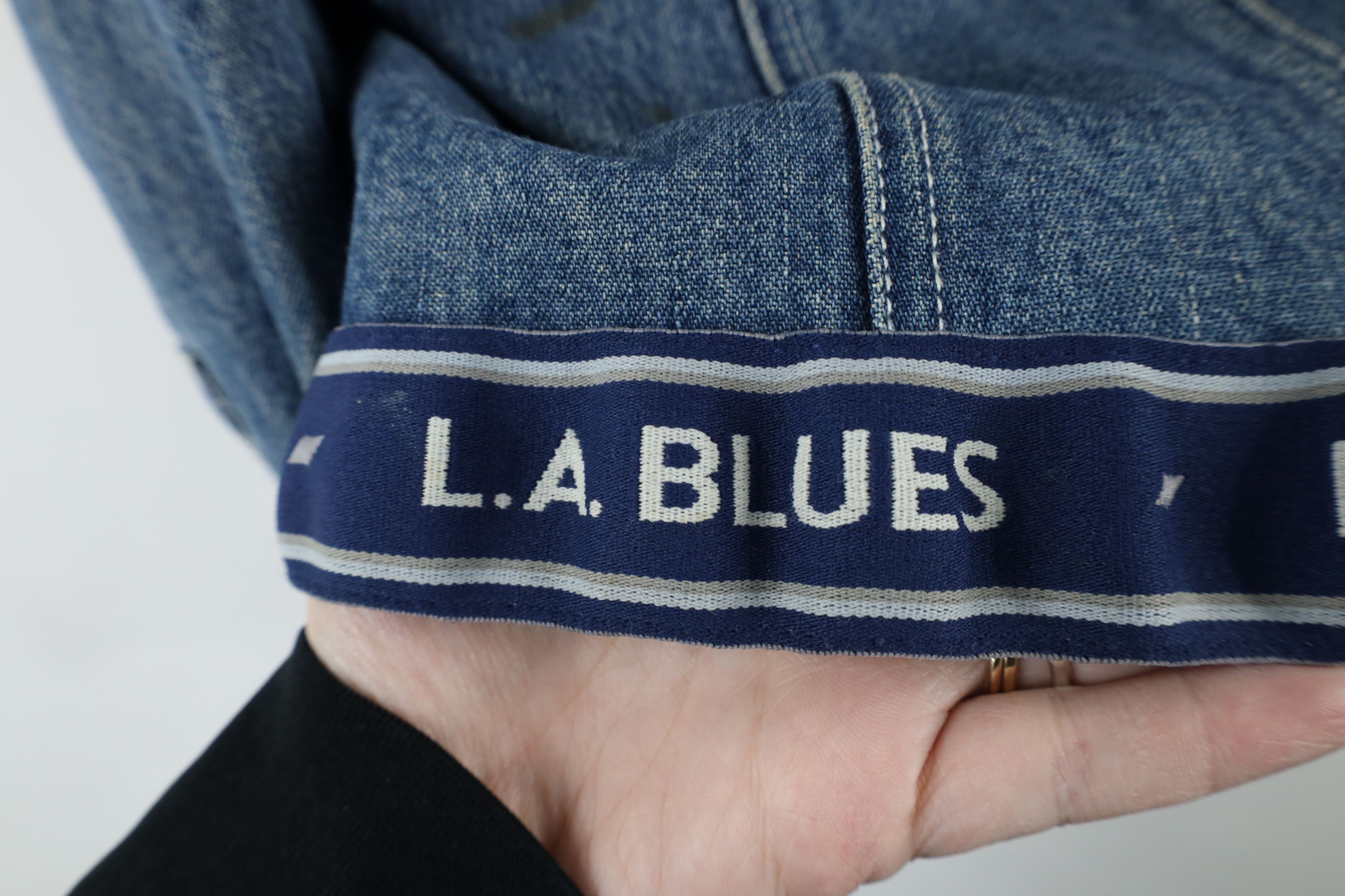 Vintage Vintage 90s Y2K LA Blues Babydoll Denim Trucker Jacket Size L / US 10 / IT 46 - 7 Thumbnail