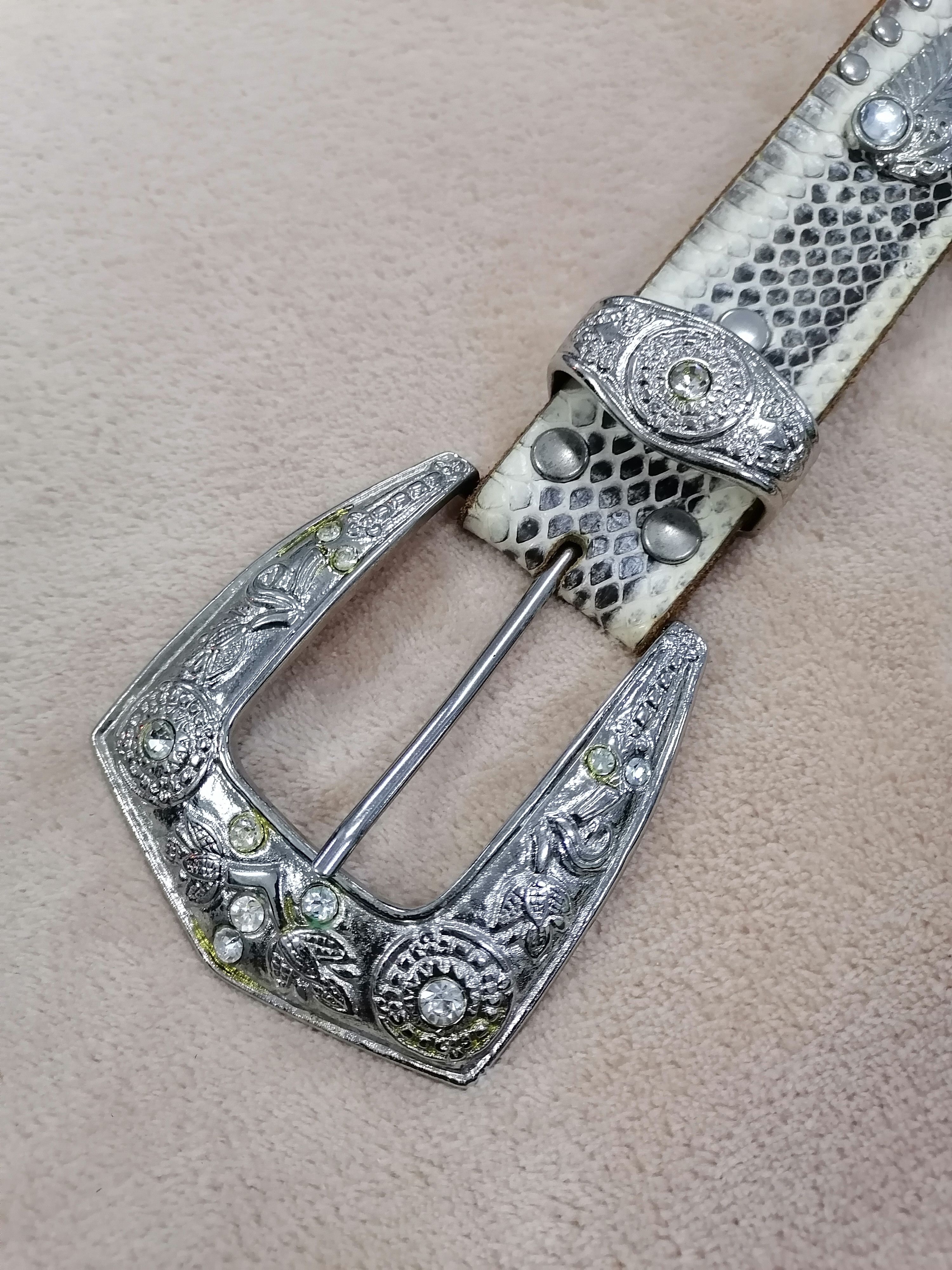 Japanese Brand Diablo Studded Snake Leather Belts Size ONE SIZE - 4 Thumbnail