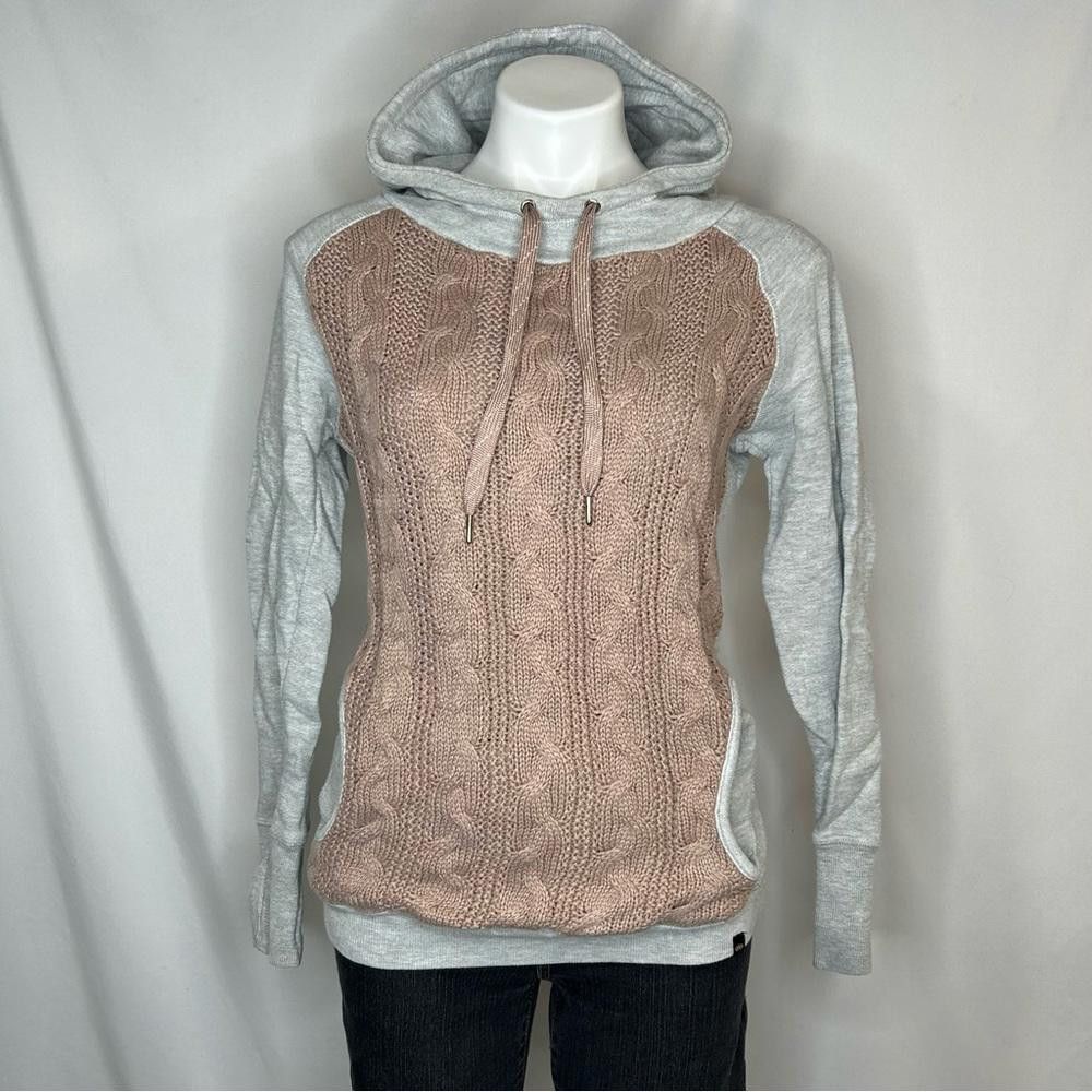 Acne Studios Studio Energy Zone Gray Hoodie w/ Pink Cable-knit Front, Med Size M / US 6-8 / IT 42-44 - 1 Thumbnail