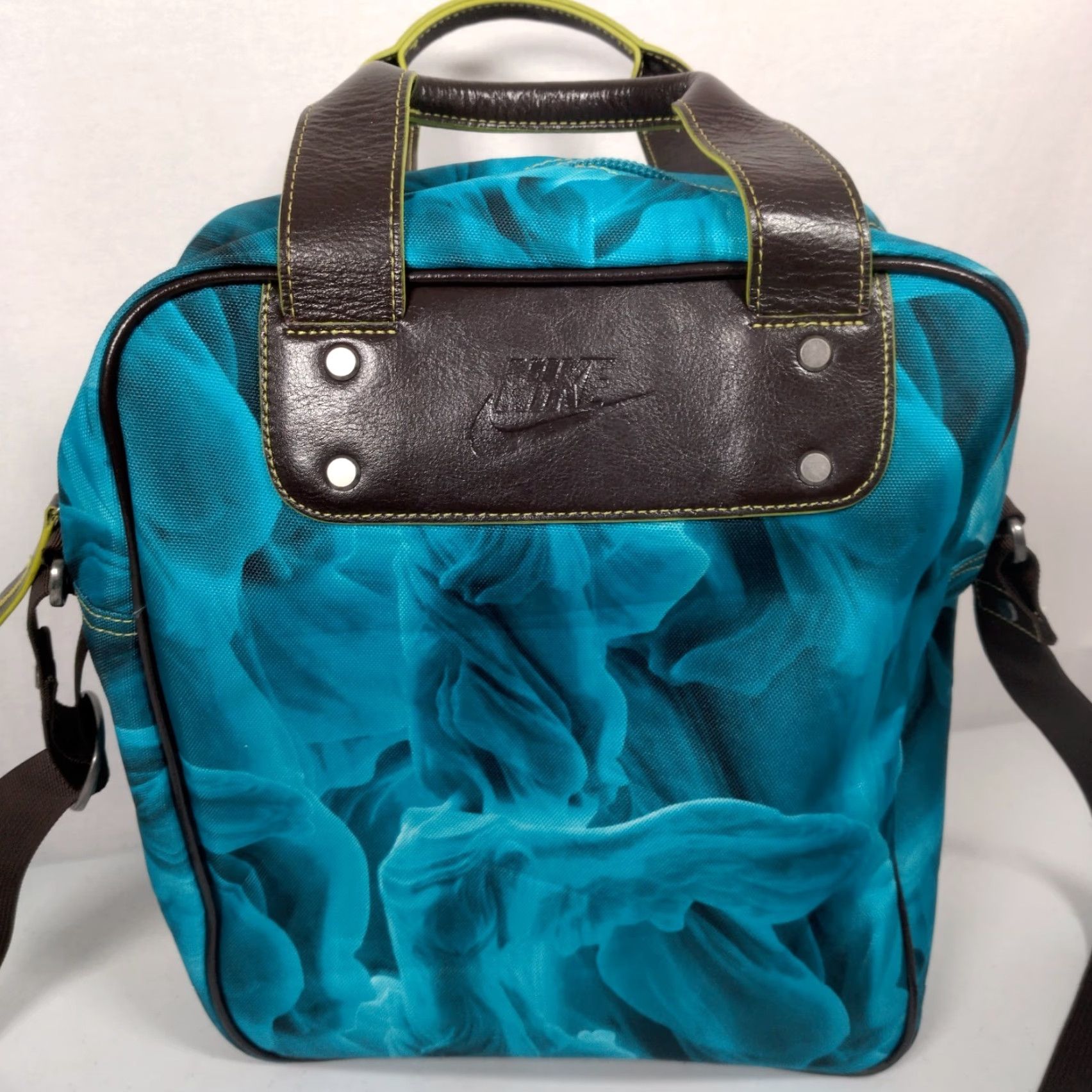 Nike VINTAGE Nike Men's Abstract Blue Travel Tote Bag Shoulder Purse Medium Casual Size ONE SIZE - 3 Thumbnail