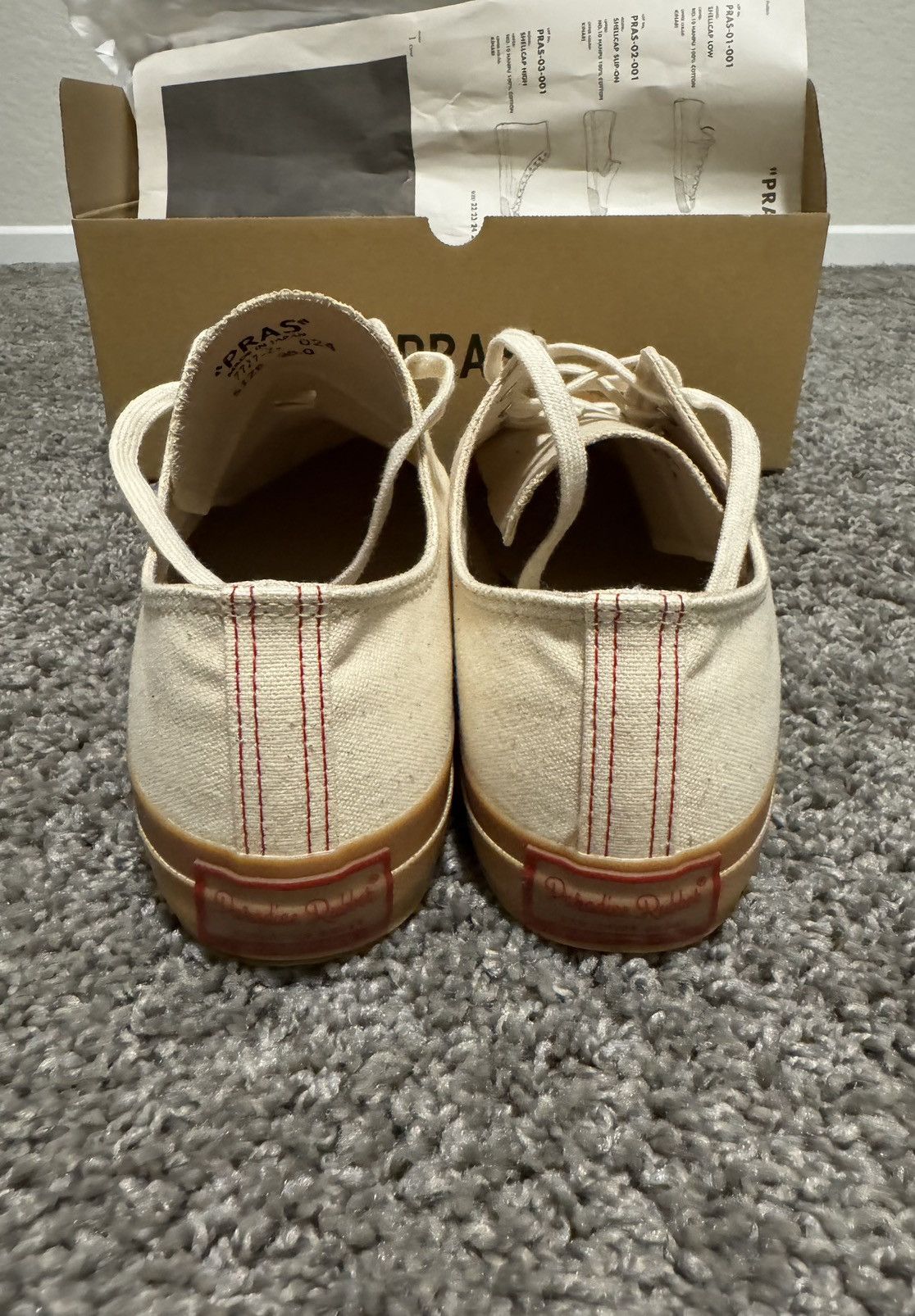 Japanese Brand PRAS SHELLCAP LOW SNEAKERS KINARI/GUM Size US 11 / EU 44 - 3 Thumbnail