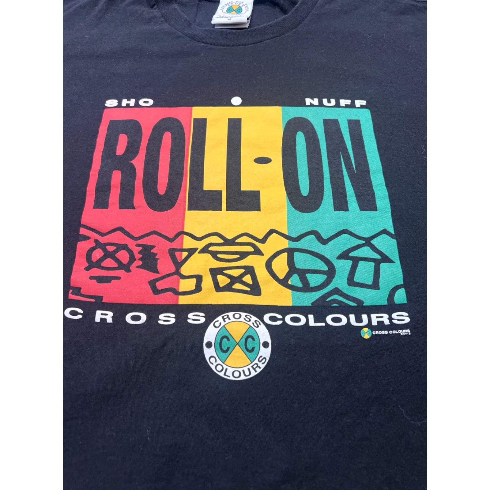 Vintage VINTAGE Cross Colours T-Shirt Hip Hop Rap 90s Black Long Sleeve Adult Medium Mens Size US M / EU 48-50 / 2 - 3 Thumbnail