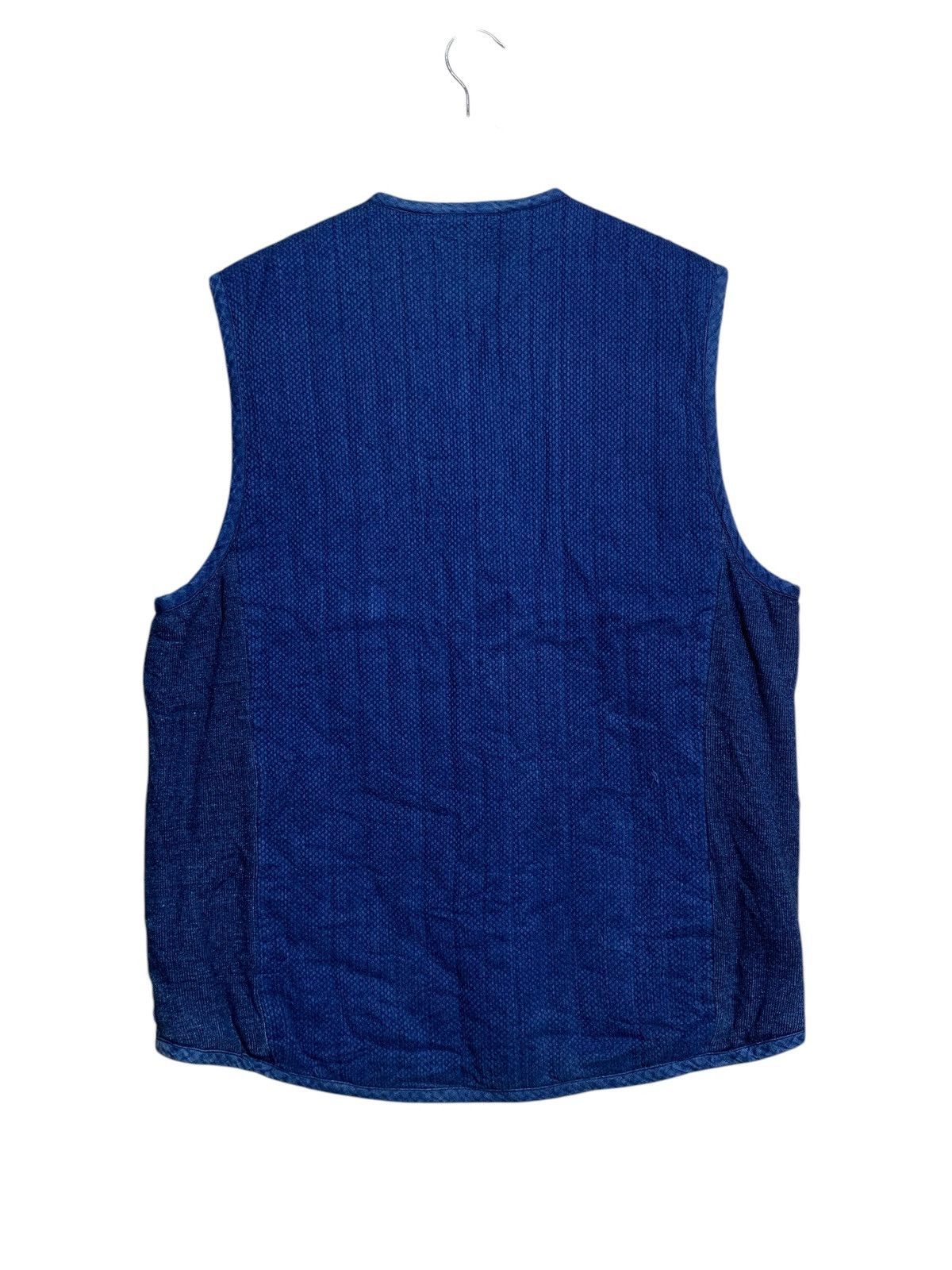 Blue Blue Japan 🔥BLUE/BLUE JAPAN SHASHIKO BORO INDIGO VEST Size US M / EU 48-50 / 2 - 4 Thumbnail