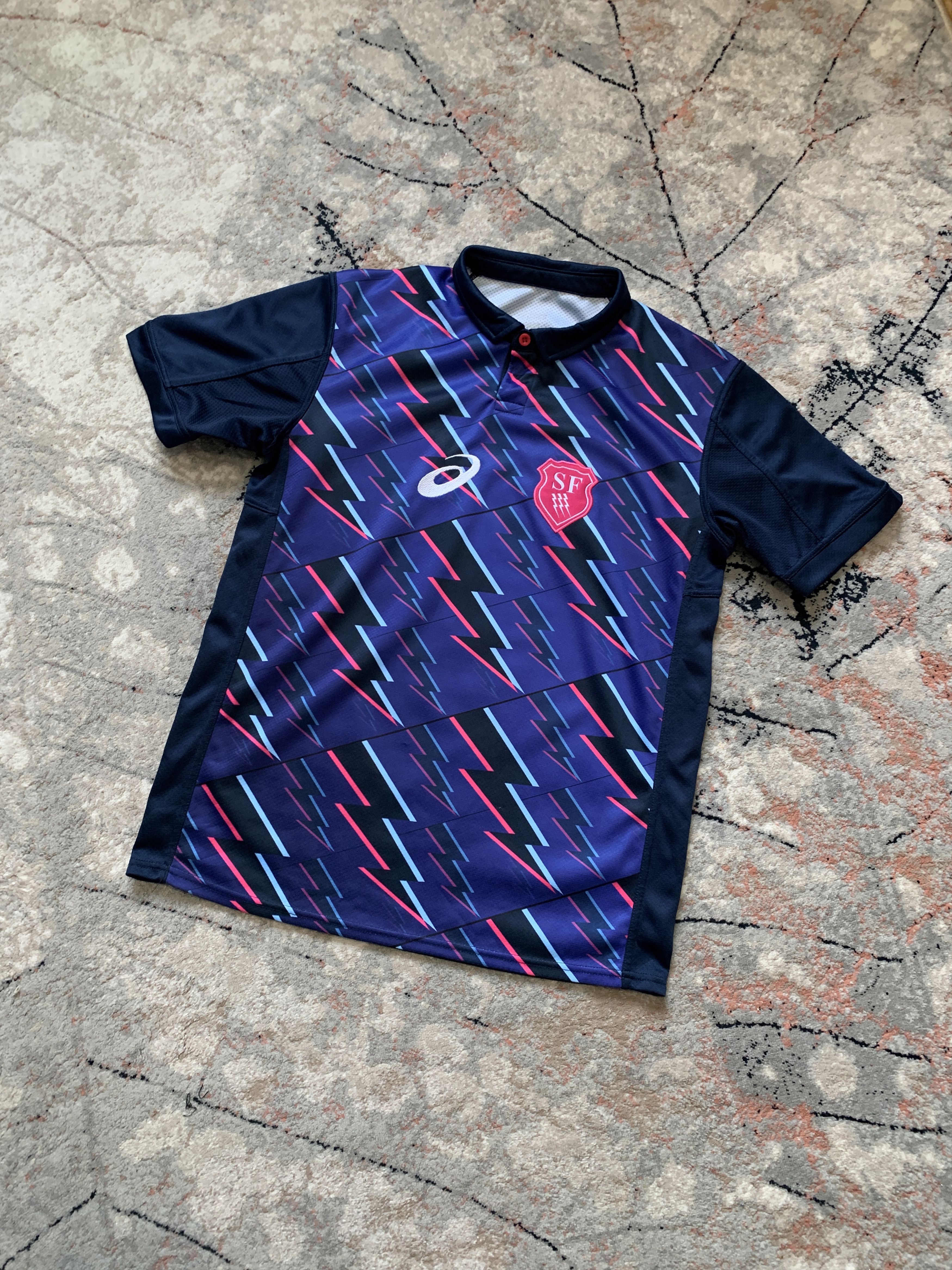 Asics Asics Stade Francais Paris Rugby Jersey Polo Size US S / EU 44-46 / 1 - 1 Thumbnail