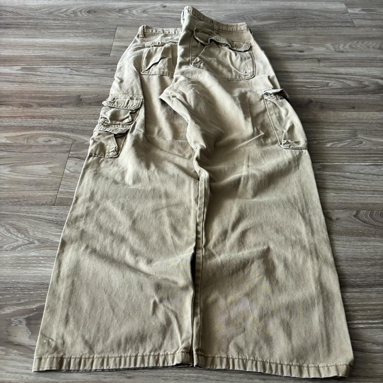 Japanese Brand Crazy Vintage Y2K/2000s Baggy Khaki Streetwear Skater Cargo Pants! 38x30 Size US 38 / EU 54 - 4 Thumbnail