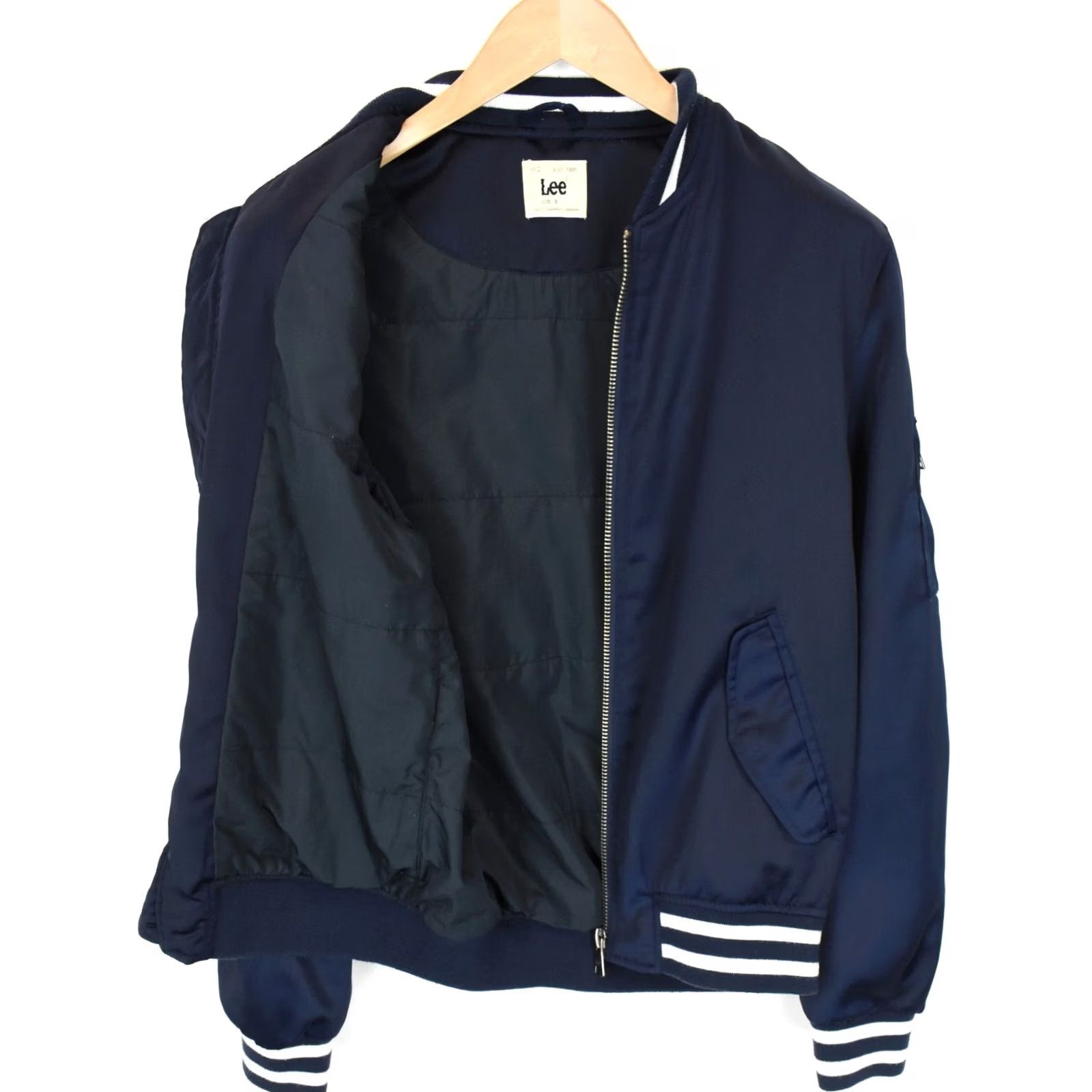 Lee LEE Jacket Mens SMALL Bomber Striped Ribbed Hems Pockets High-Neck Clothing Jacket Size US S / EU 44-46 / 1 - 4 Thumbnail