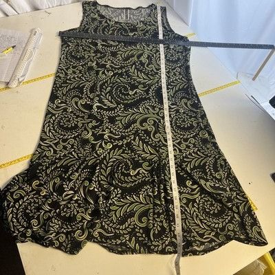 Other JULIAN TAYLOR Sz 16 A-Line Dress Black White Green Leaf Slee Size XXL / US 16-18 / IT 52-54 - 7 Thumbnail