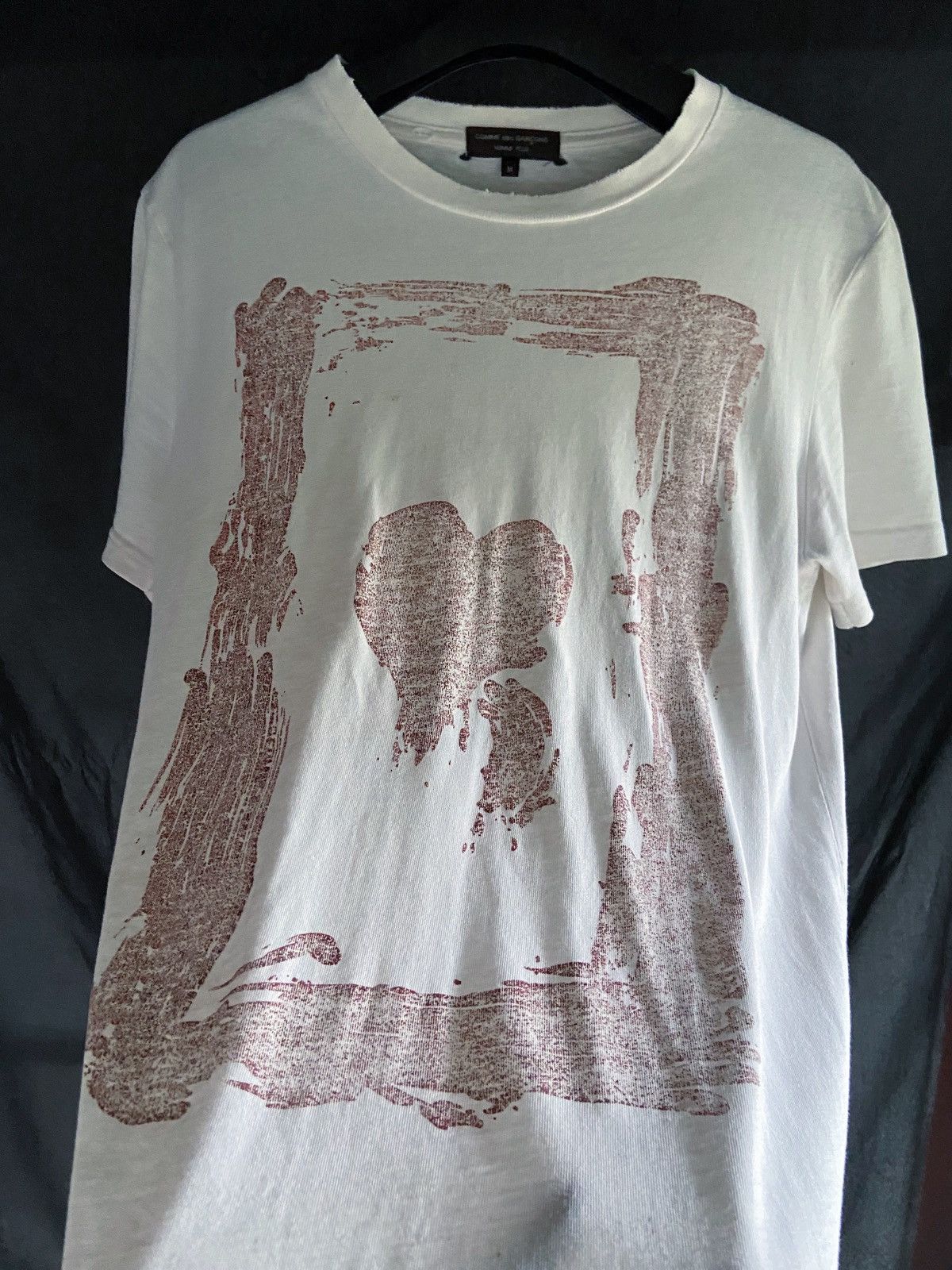Comme des Garcons Homme Plus COMME DES GARCONS HOMME PLUS DISTRESSED LOVE TEE Size US M / EU 48-50 / 2 - 2 Thumbnail