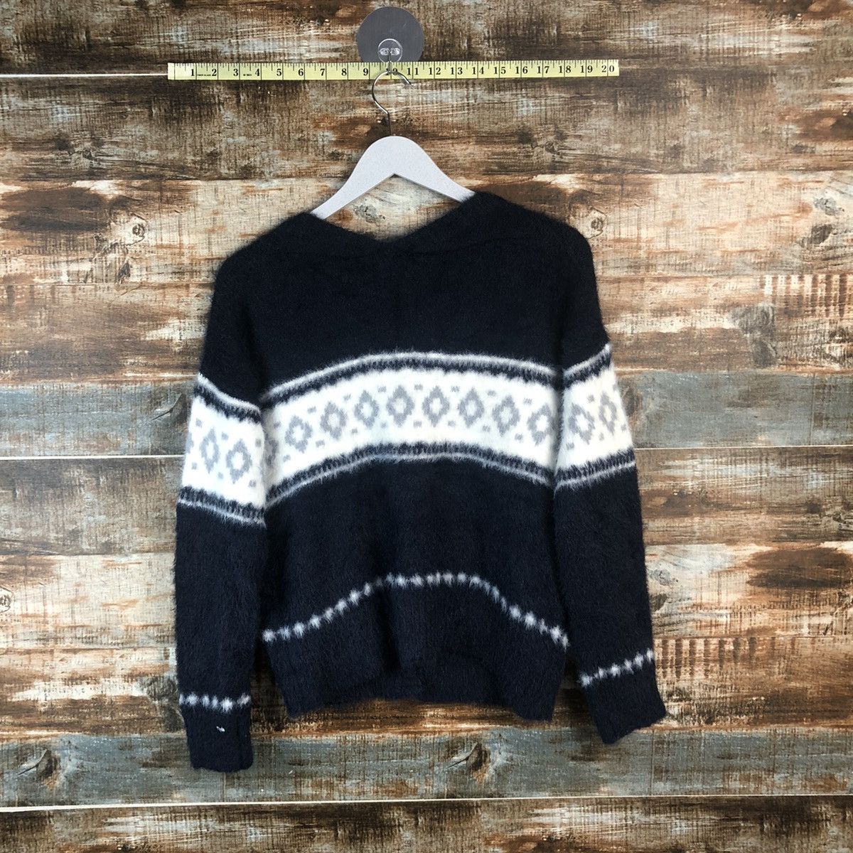 Japanese Brand DL Samansa Mos2 Black Cardigan Knitweaer #C398 Size M / US 6-8 / IT 42-44 - 12 Thumbnail