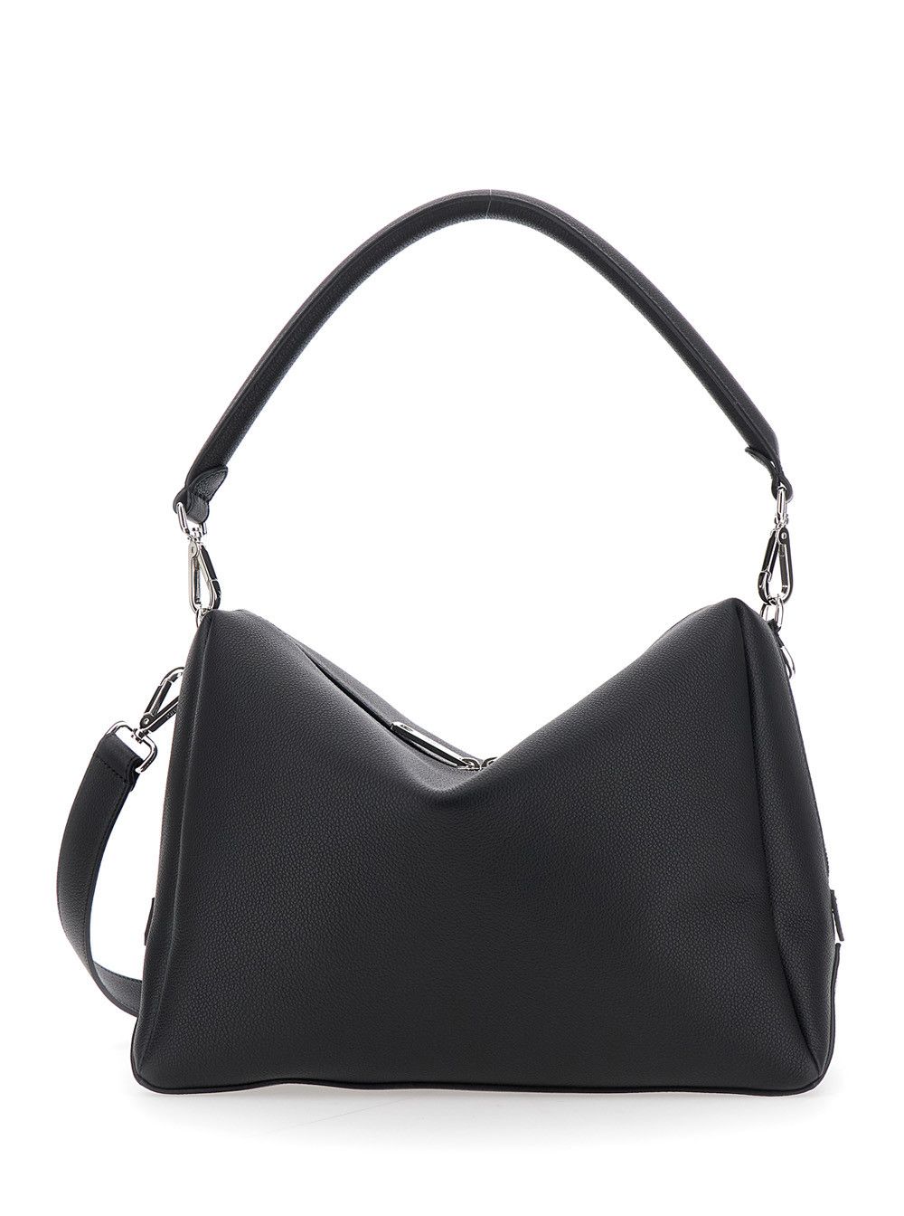 Fendi 'Lui Large' Black Shoulder Bag with Removable Strap in Leather Man Size ONE SIZE - 1 Thumbnail
