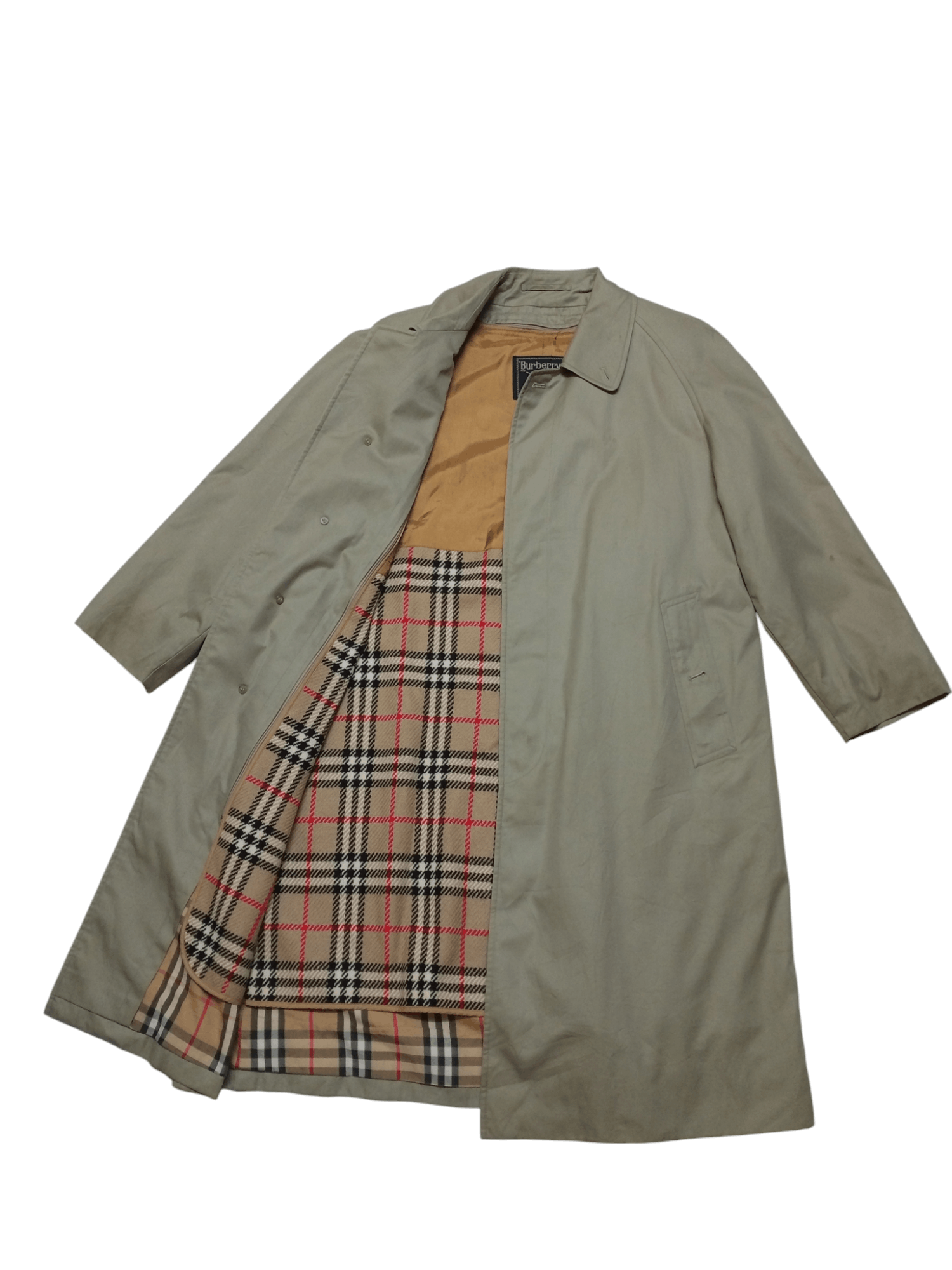 Burberry Rare Vintage 90s Burberrys Nova Check Trench Coat Jacket Size US M / EU 48-50 / 2 - 2 Thumbnail