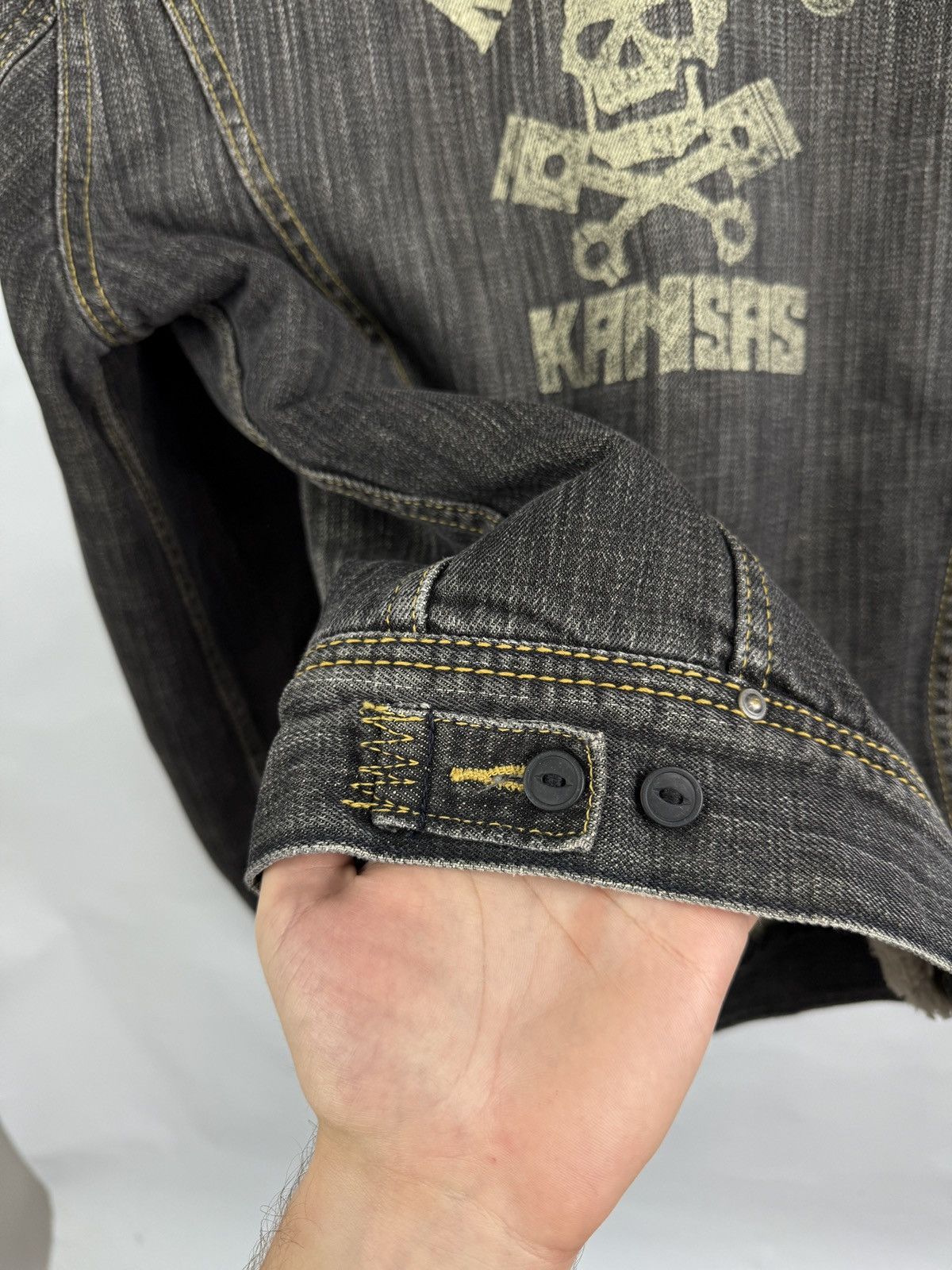 Lee 🇺🇸 Vintage 90s Lee Riders Kansas Sherpa Furry Slim Jacket Y2K Size US L / EU 52-54 / 3 - 14 Thumbnail